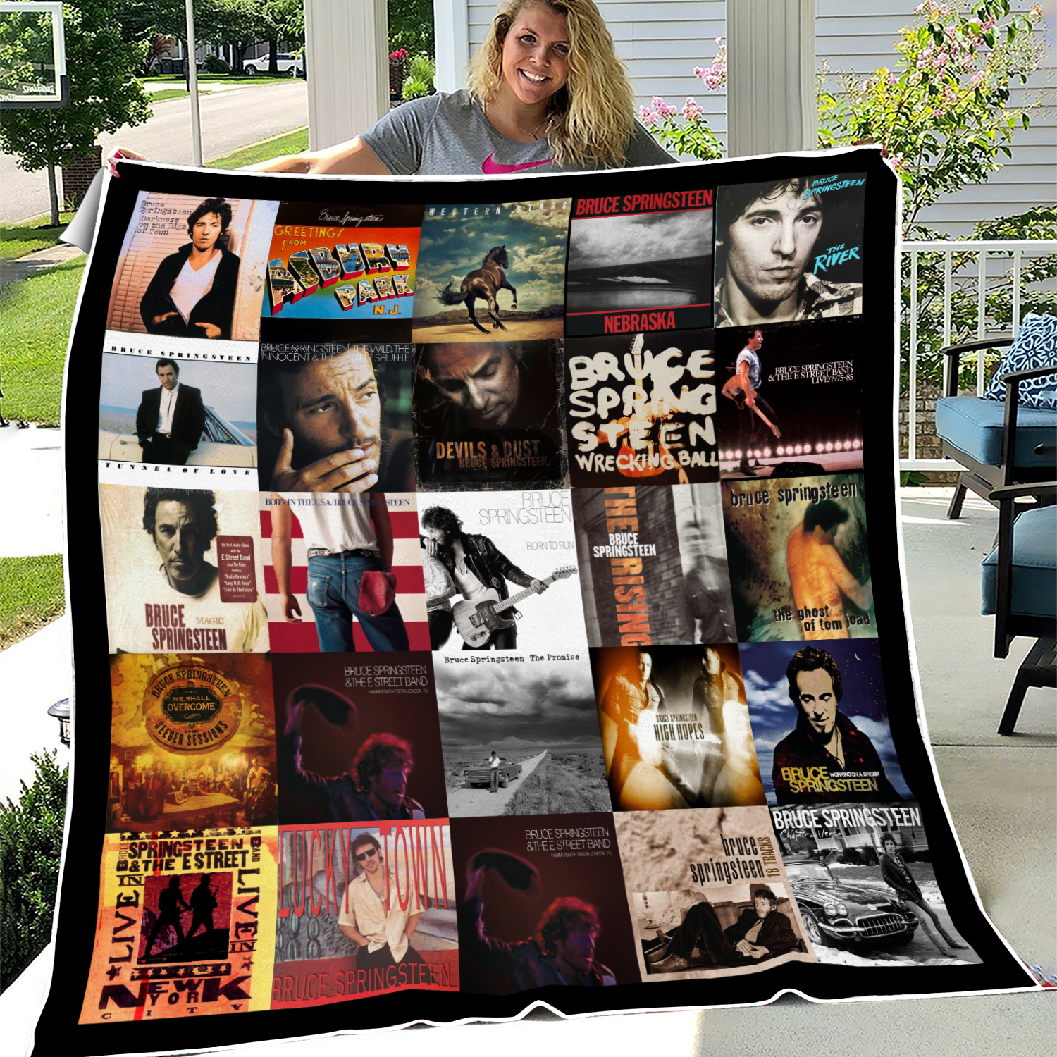 Bruce Springsteen Quilt Blanket, Gifts for Fans and Family