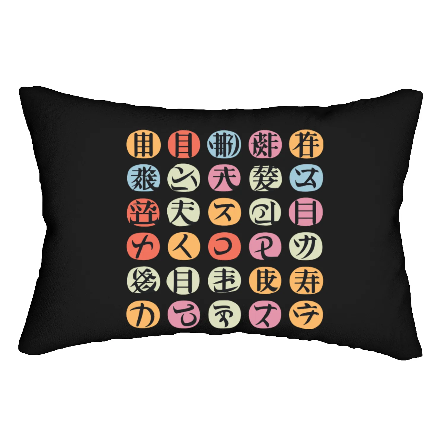 Chinese Characters - I don't know Lumbar Pillows