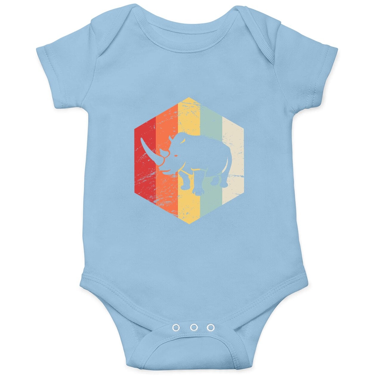 Retro Rhino Baby Bodysuit