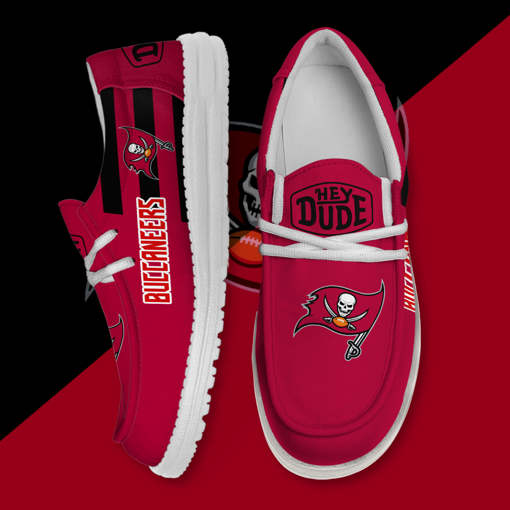 Tampa Bay Buccaneers – Football Hey Dude Canvas Loafer Shoes