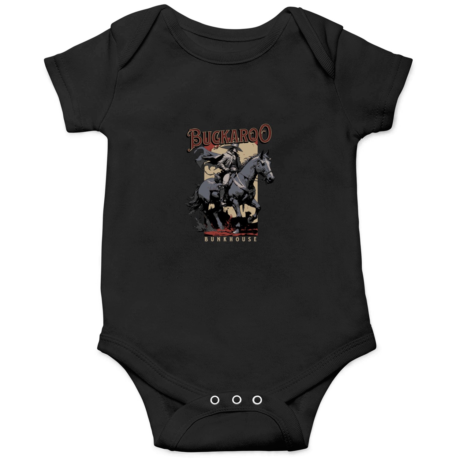 Buckaroo Bunkerhouse Western Illustration Onesies