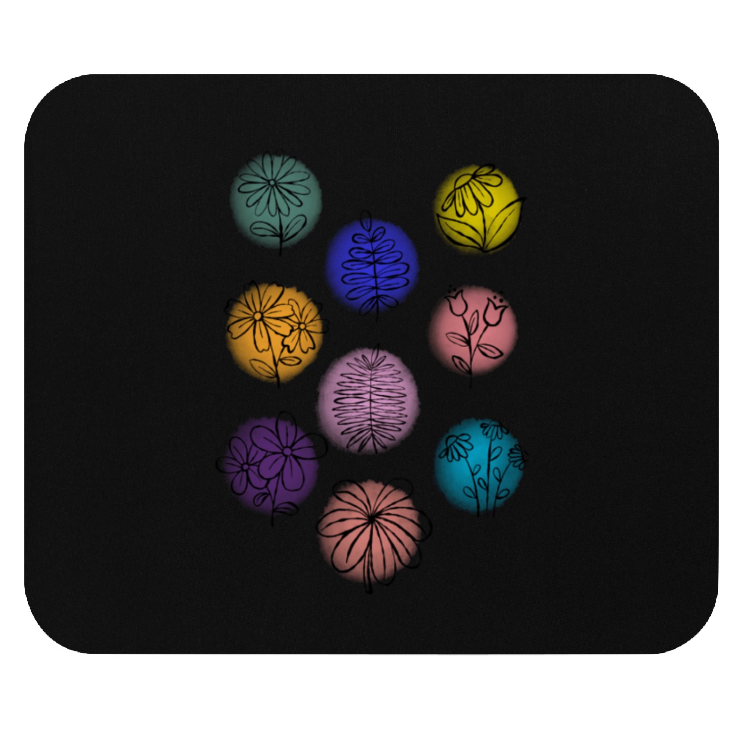 Candy Flowers Mouse Pads