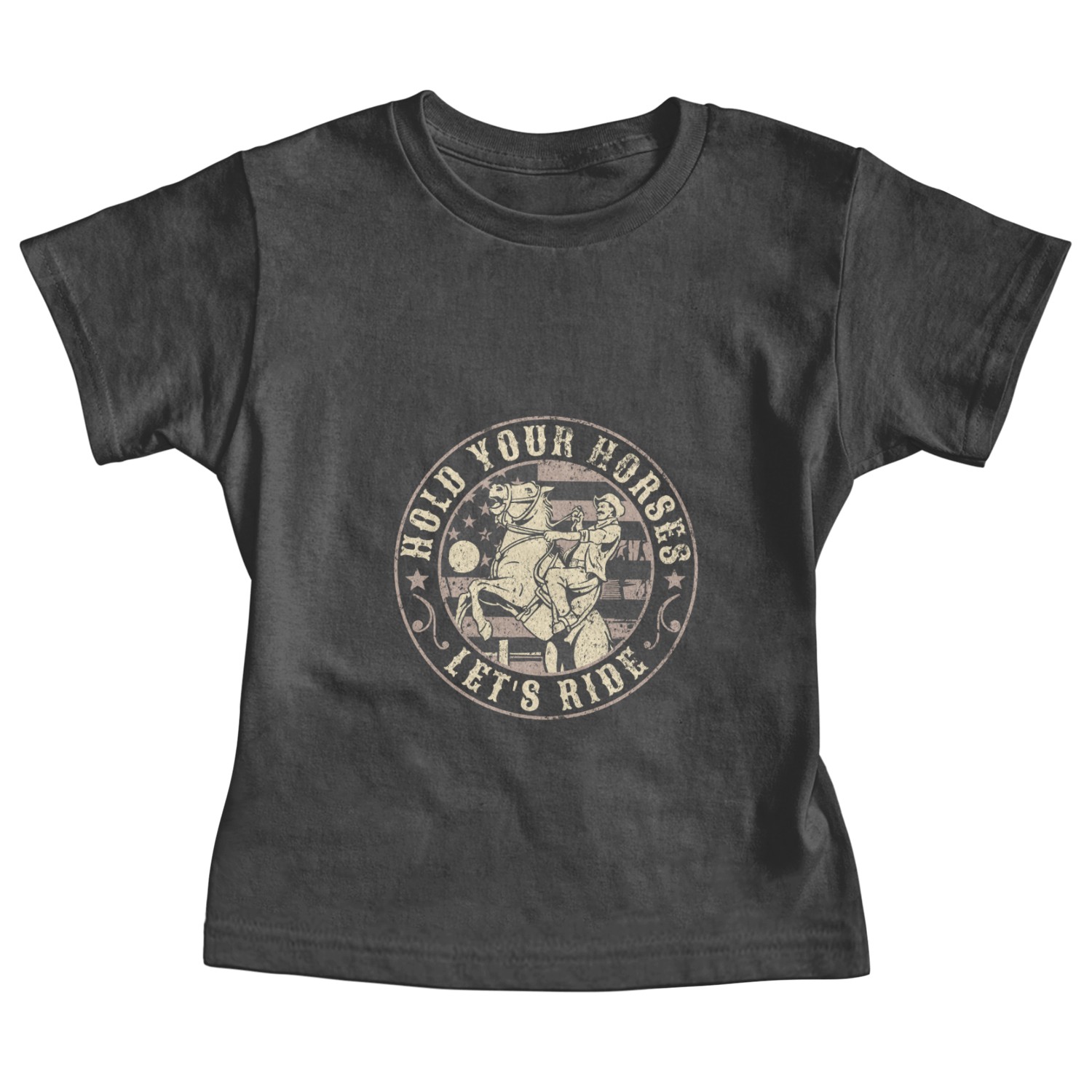 Hold Your Horses, Let's Ride – Retro Cowboy Baby Tees
