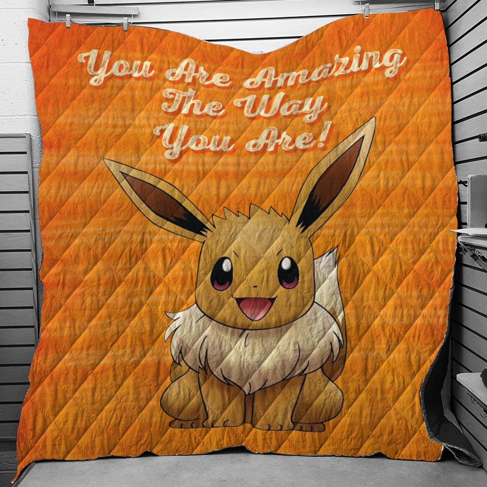 PKM Eevee Quilt Blanket for Home & Living