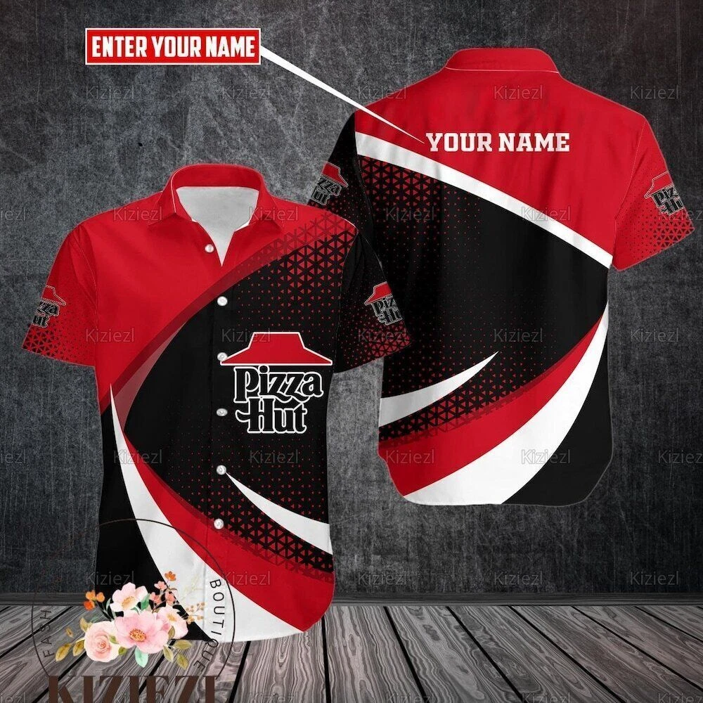 Pizza Hut Hawaiian Shirt, Casual Shirt For Men