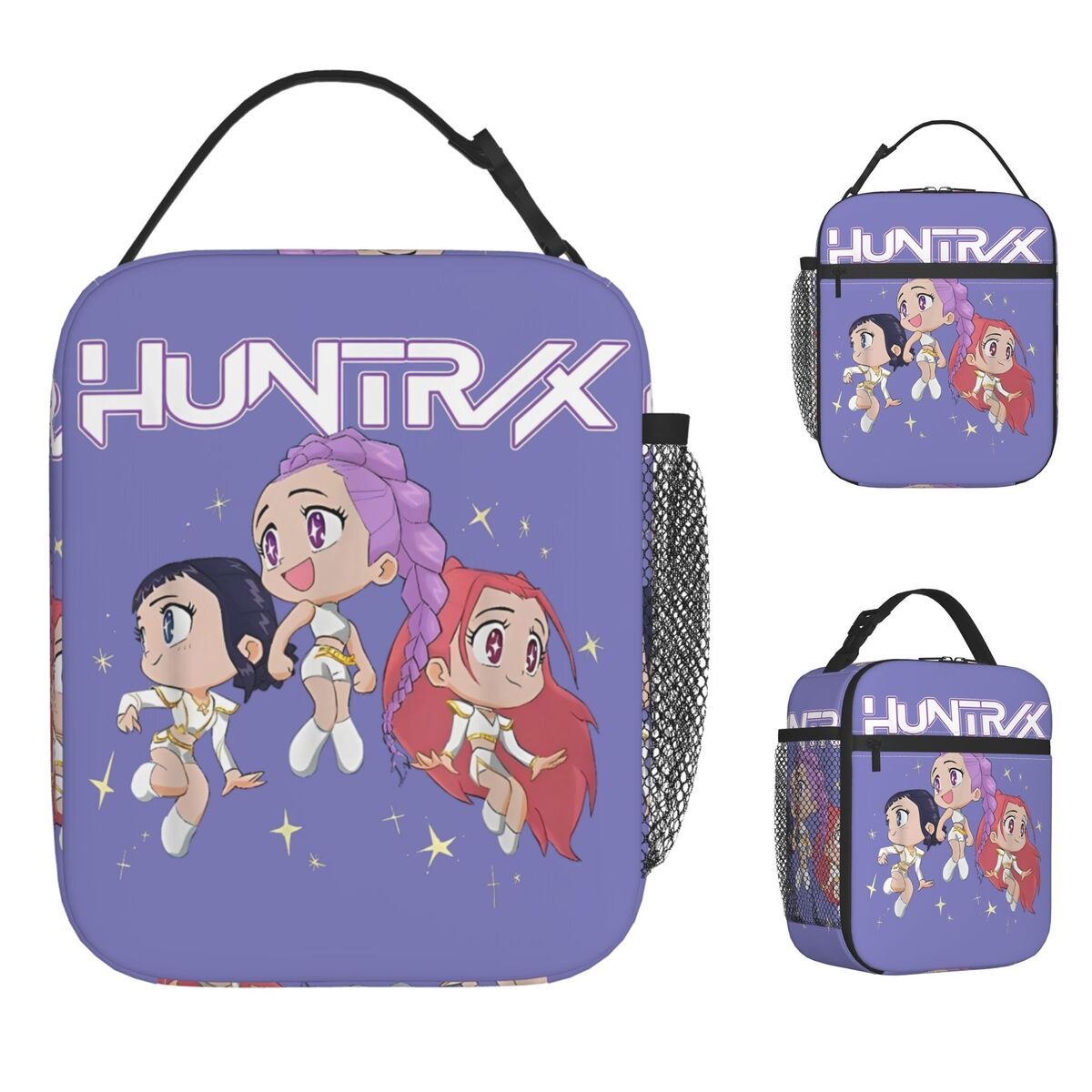 Kids Lunch Bag Demon Hunters Cartoon Vintage Cooler Tote Insulated Thermal Lunch Box