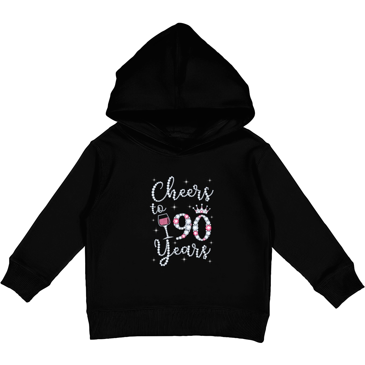 Cheers To 90 Years 1929 90Th Fors Kids Pullover Hoodies