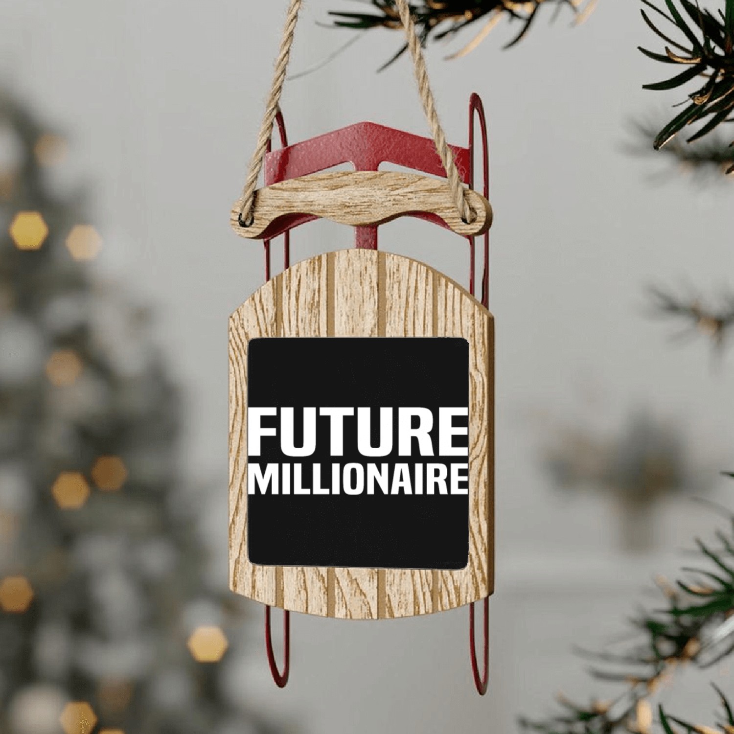 Stock Market Investment Banker - Future Millionair Sled Ornaments