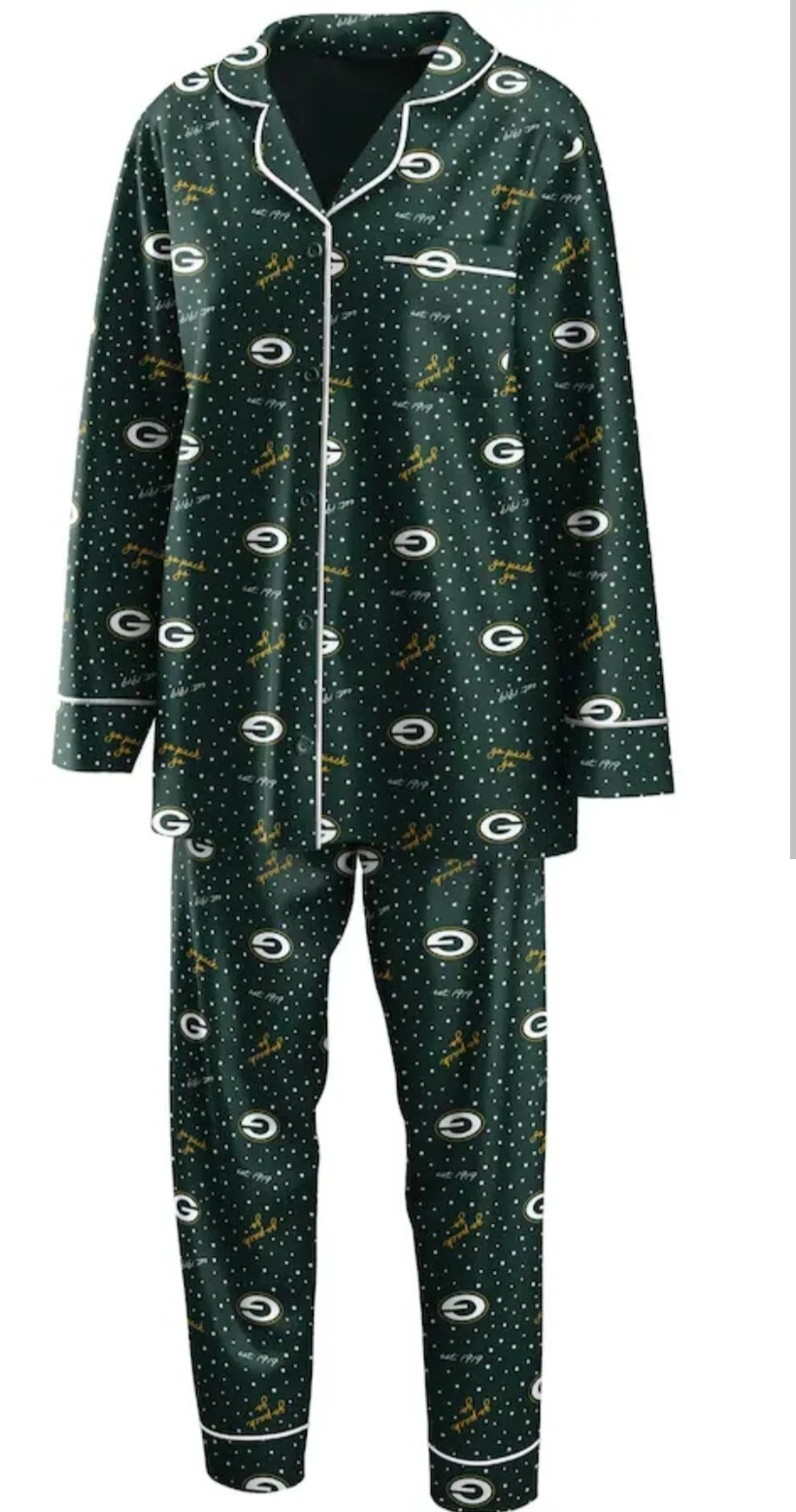 Green Bay Football Long Sleeve Pajama Set