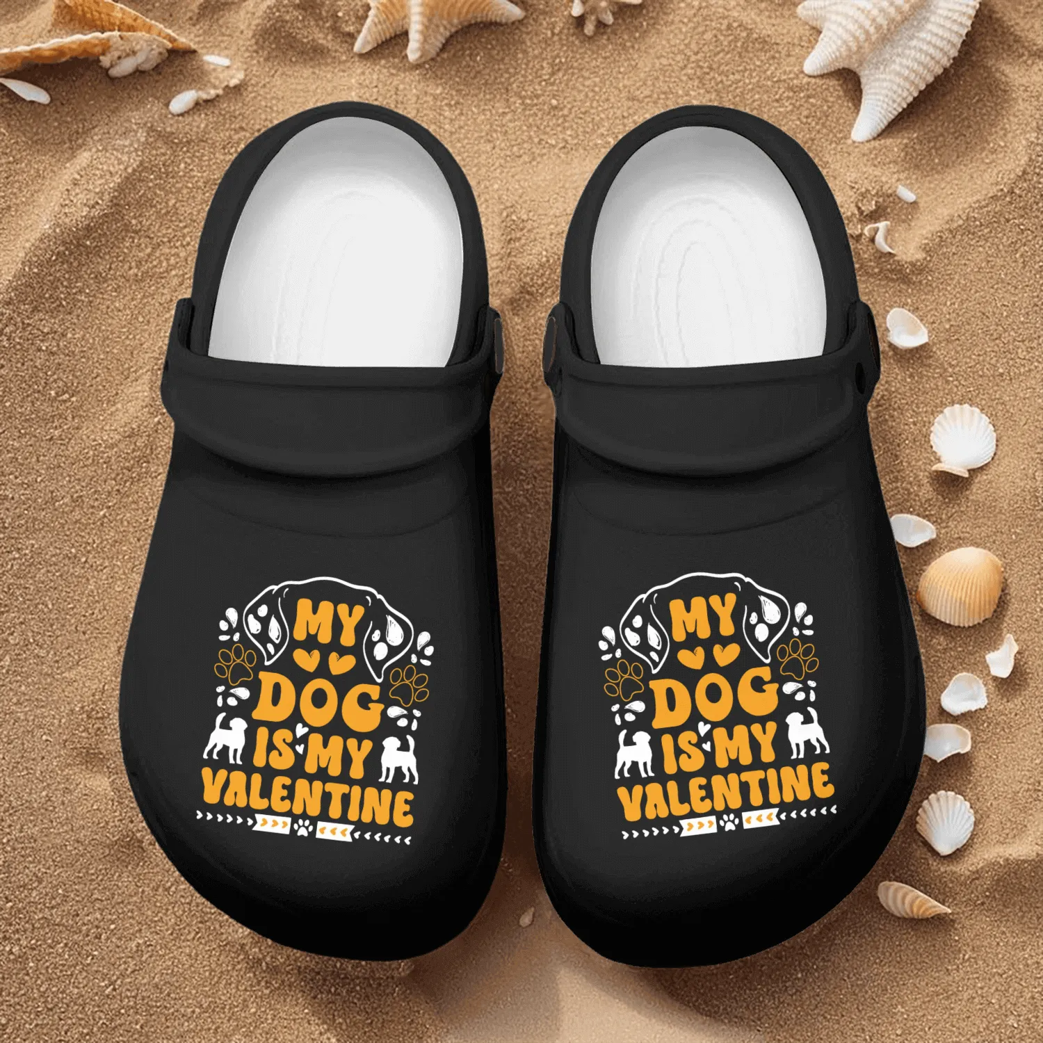 Dog owner dog is my Valentine Nurse Clogs