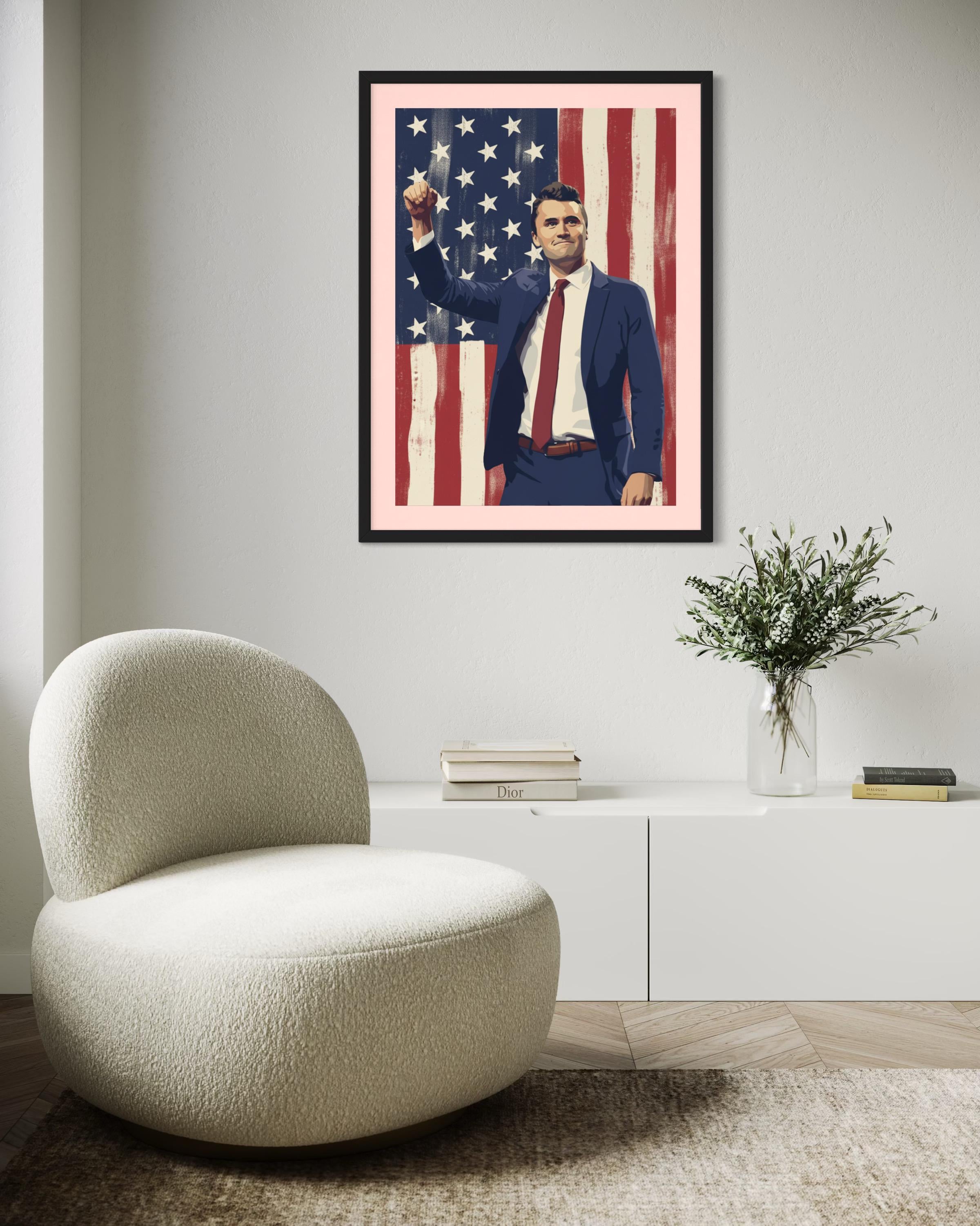 Charlie Kirk Tribute Poster - American Freedom
