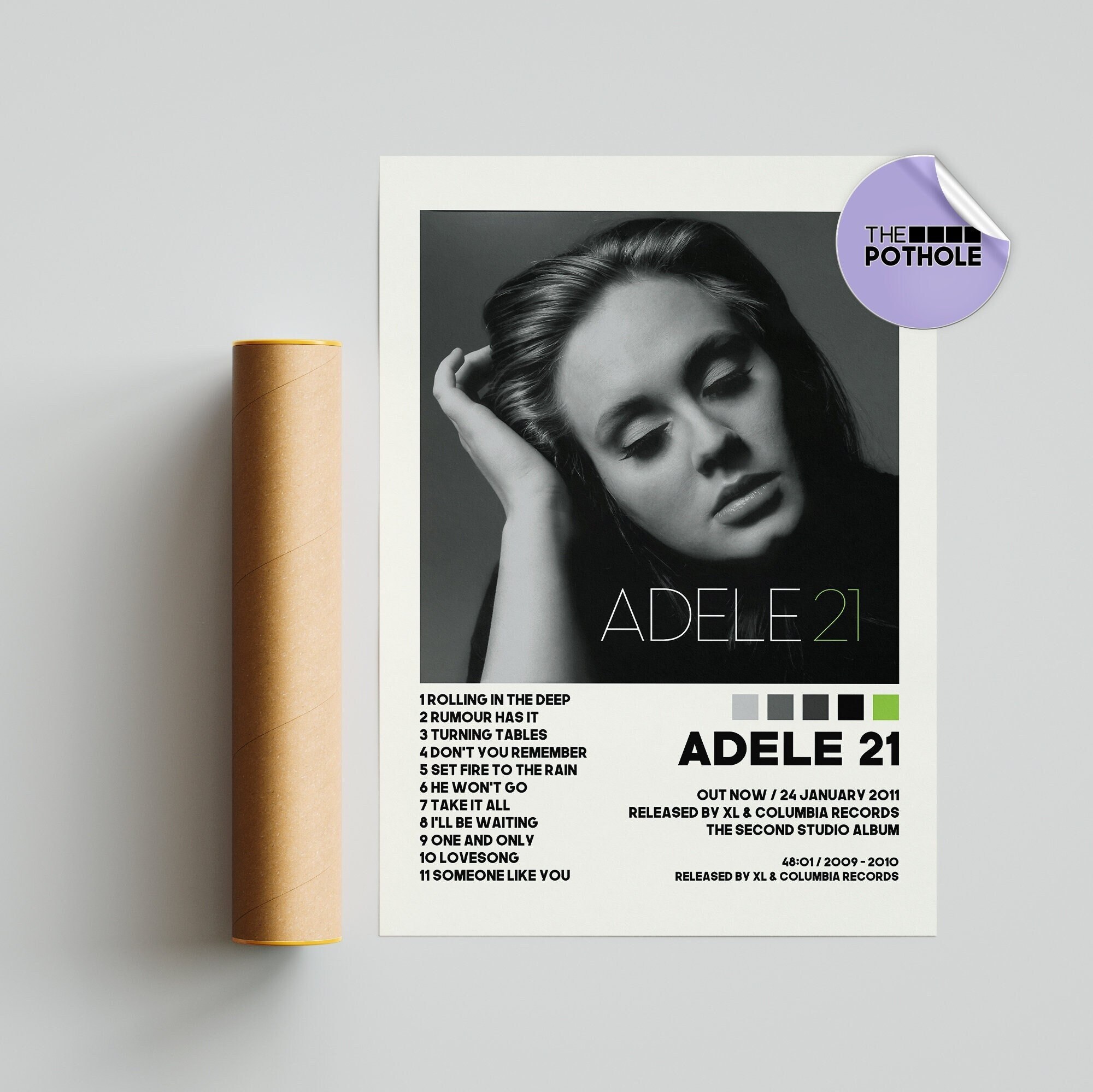 Adele Posters / 21 Poster / Adele 21 / Album Cover Poster