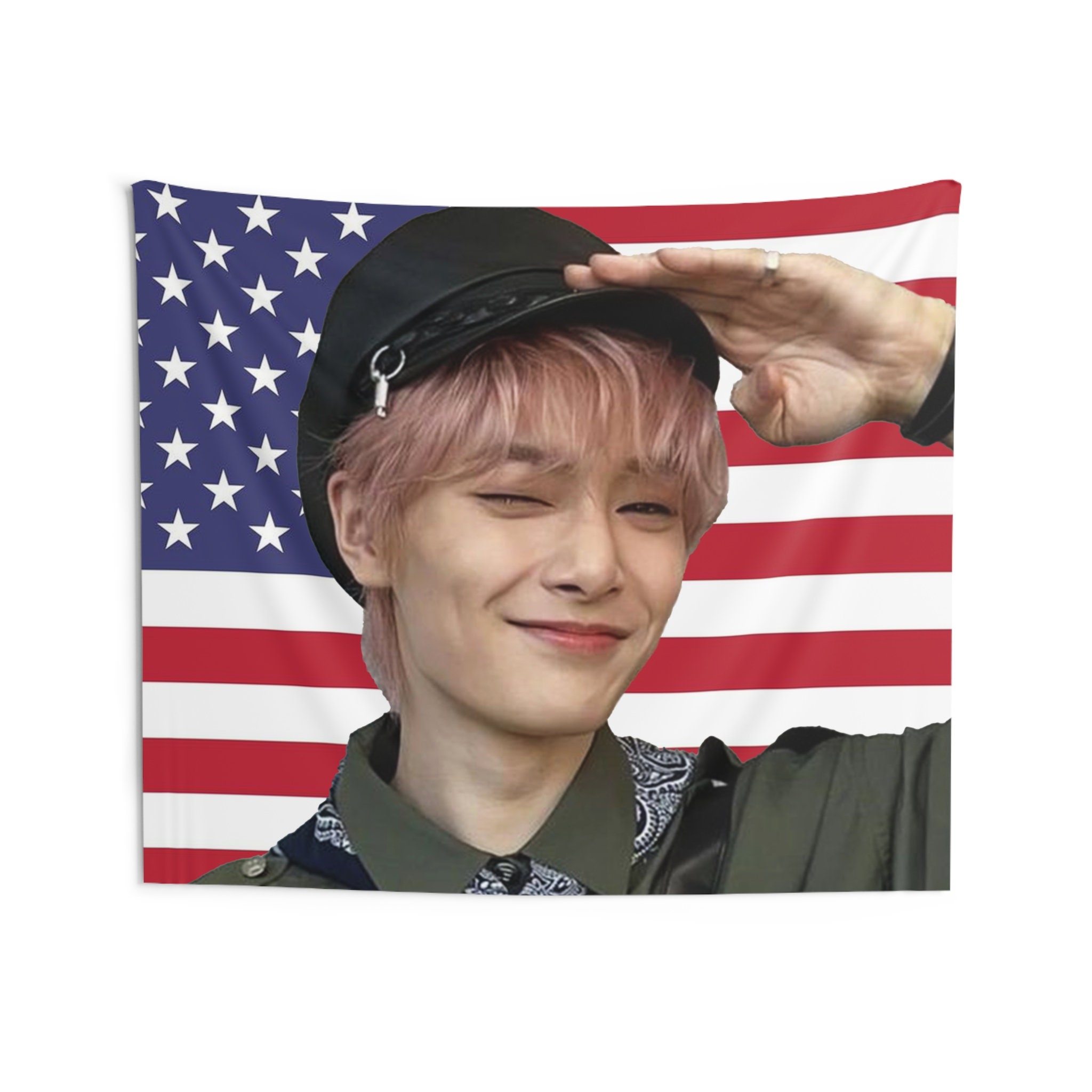 Stray Kids IN American Flag Skz Tapestry Gift for KPOP Lover