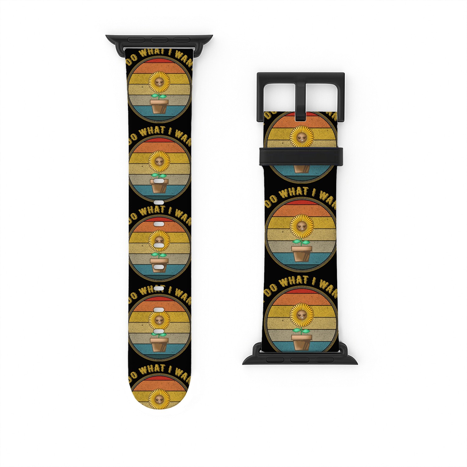 I Do What I Want Angry Plant Distressed Watch Bands For Apple Watch