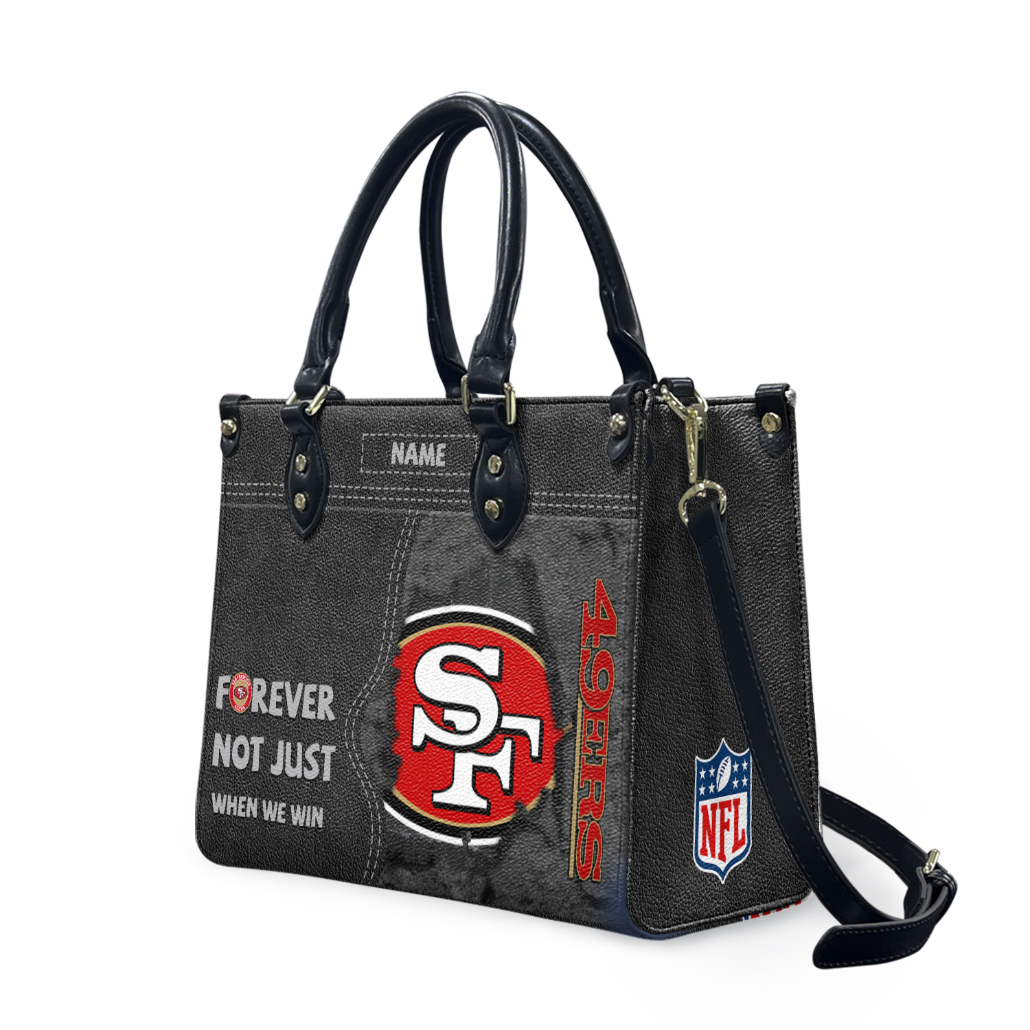 Personalized San Francisco Football Team SF 49erss Leather Handbag Gift