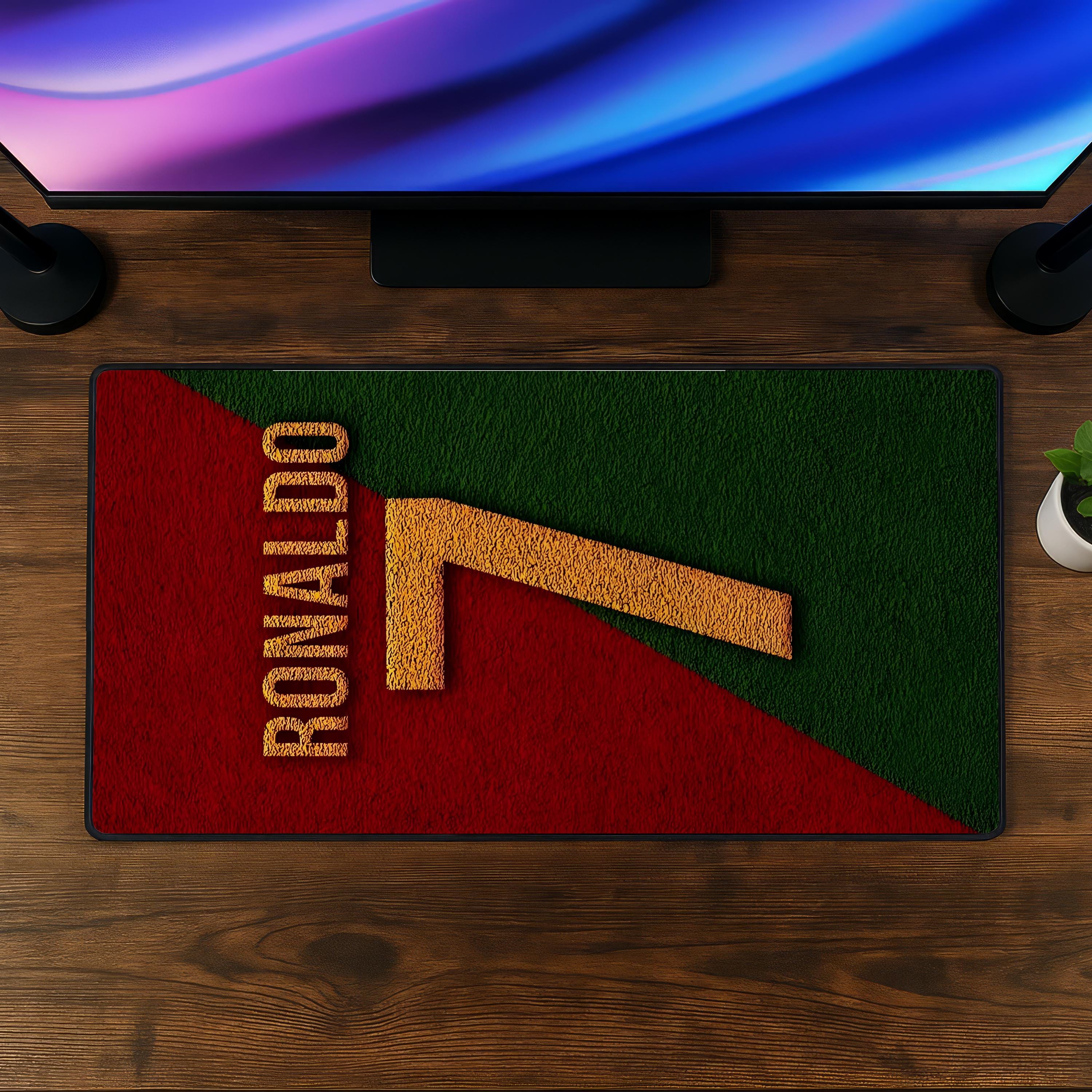 CR7 Cristiano Ronaldo Portugal Gaming Desk Mat Football Fan Mouse Pad Soccer World Cup Desk Accessory