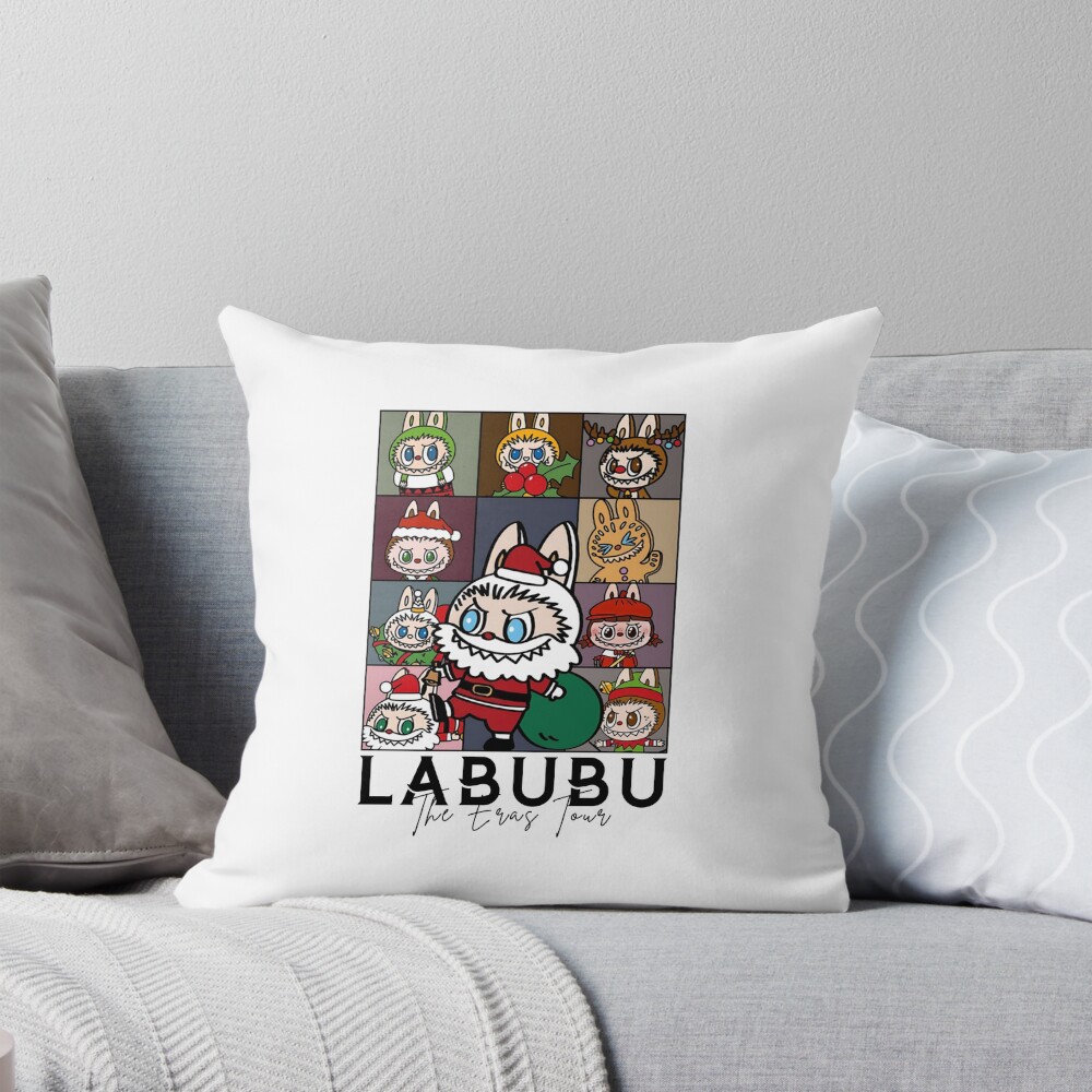 Labubu Cute Christmas Pillow, Cute Labubu Pillows Gift, Gift for Fan
