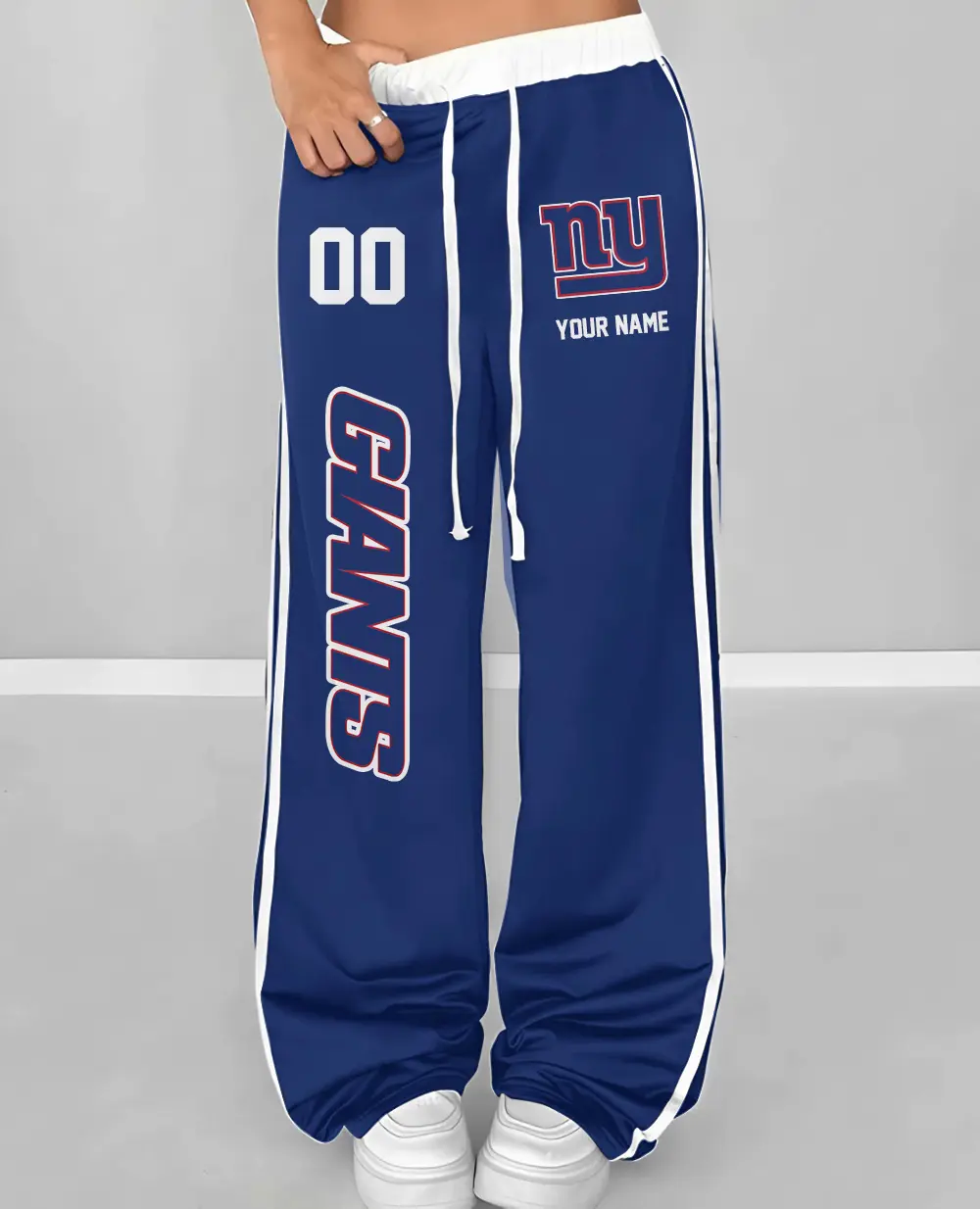 New York Giants Personalized Wide Leg Lounge Pants