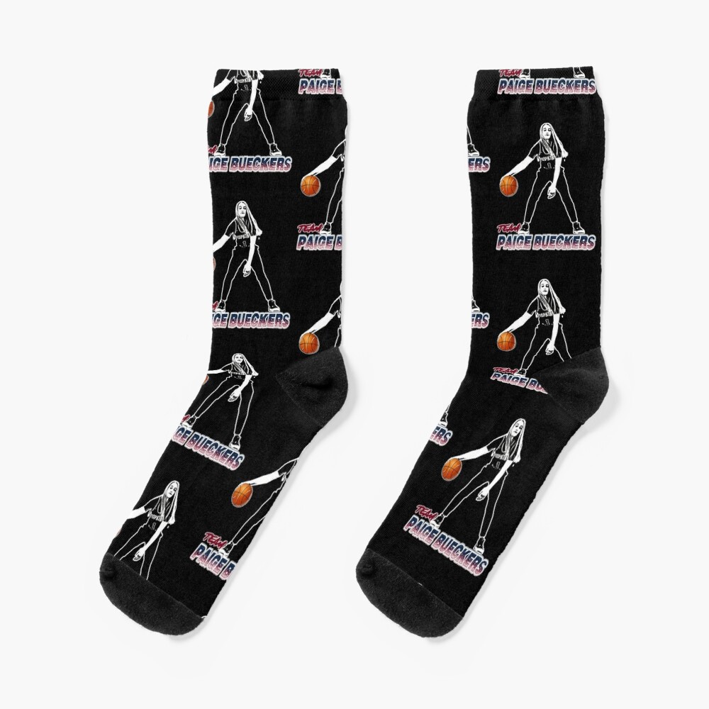Paige Bueckers Black And White Basic Socks, Gifts for Fan