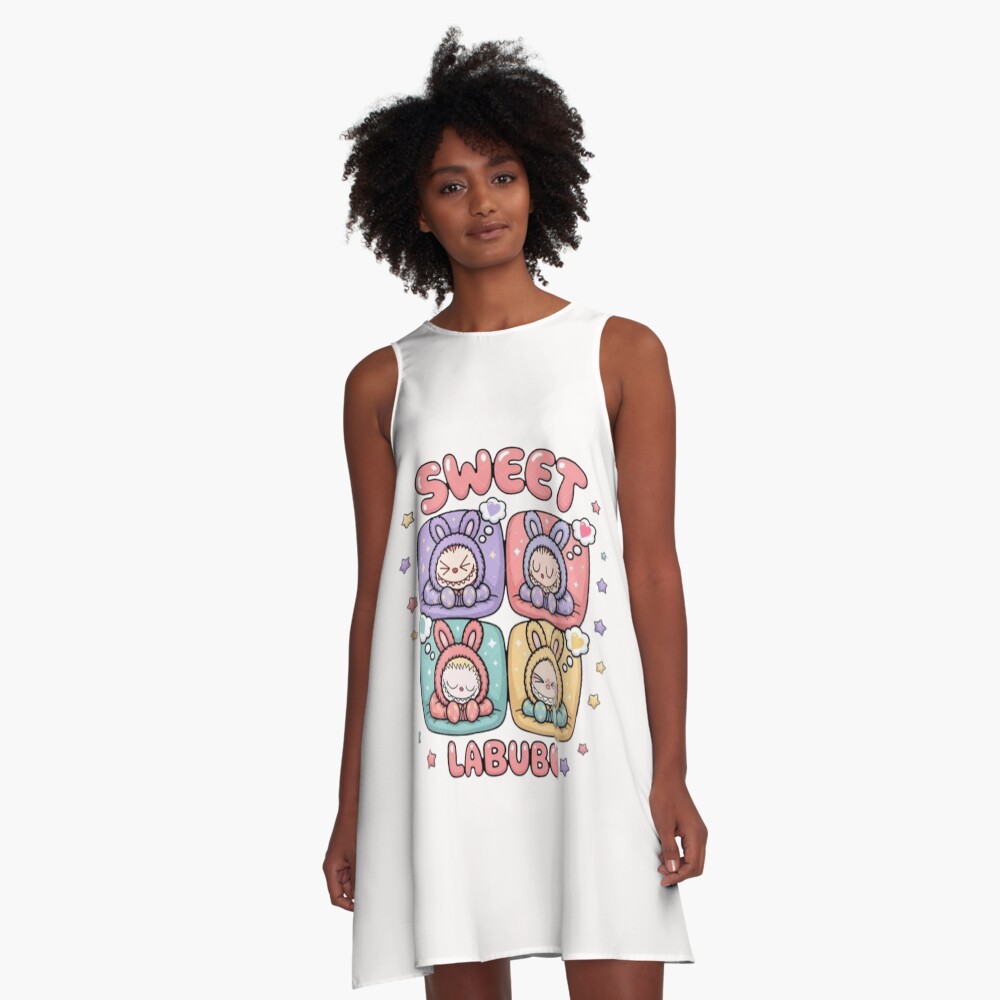 Sweet labubu - un design pour vous et votre famille design Sweet labubu A-Line Dress