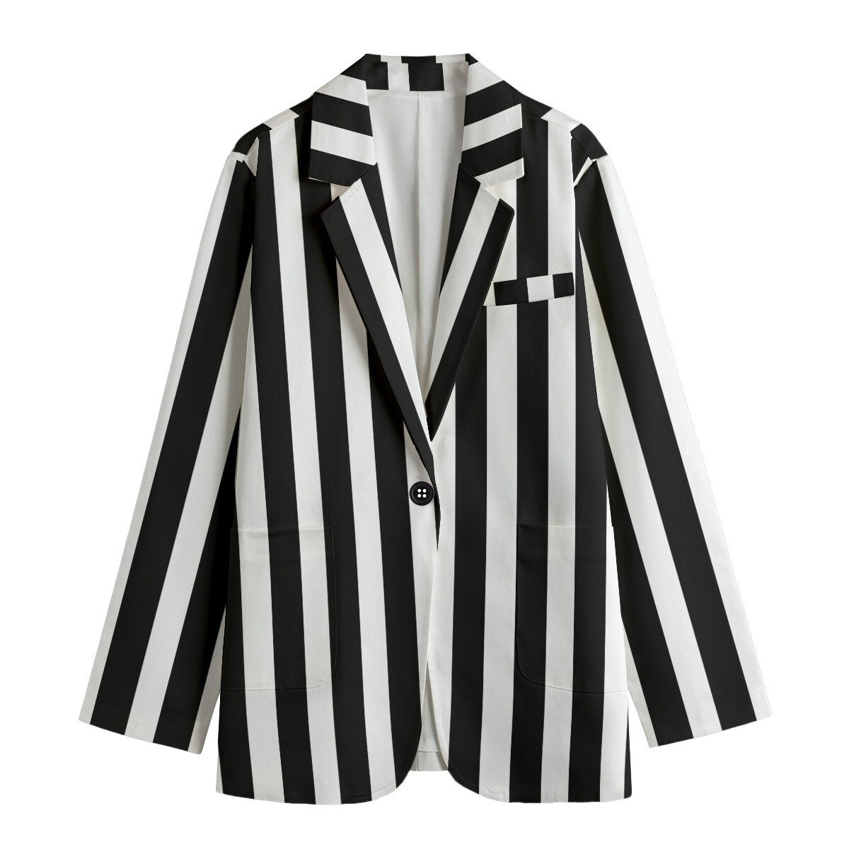 Black and White Leisure Blazer