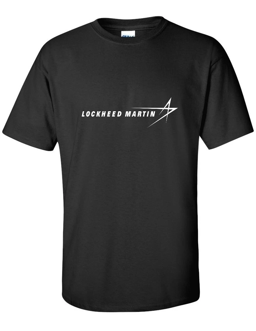 Lockheed Martin White Logo US Aviation Defense T-Shirt