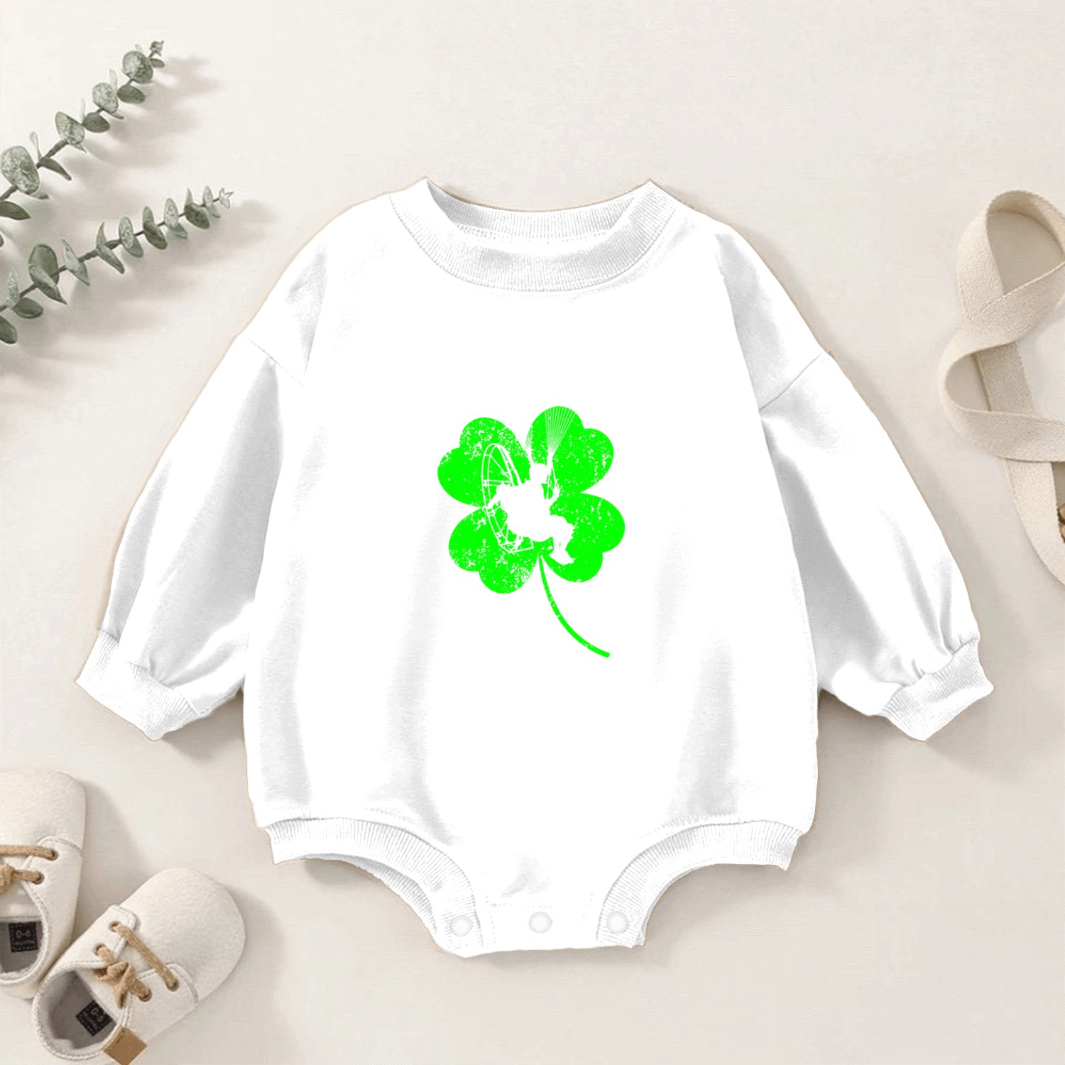 Paramotor St. Patrick's day shamrock Baby Romper Sweatshirts