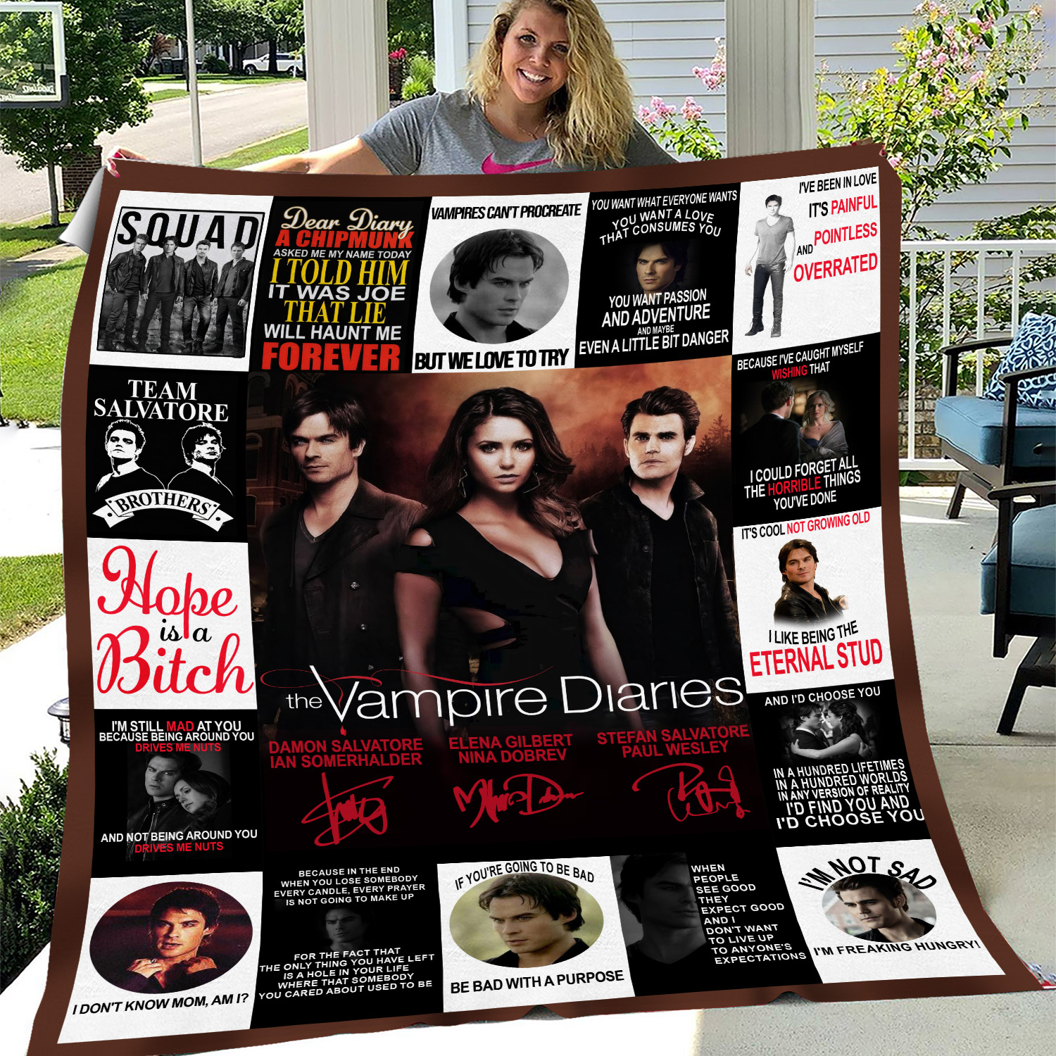 The Vampire Diaries Blankets, The Vampire Diaries TV Series Fleece, Sherpa