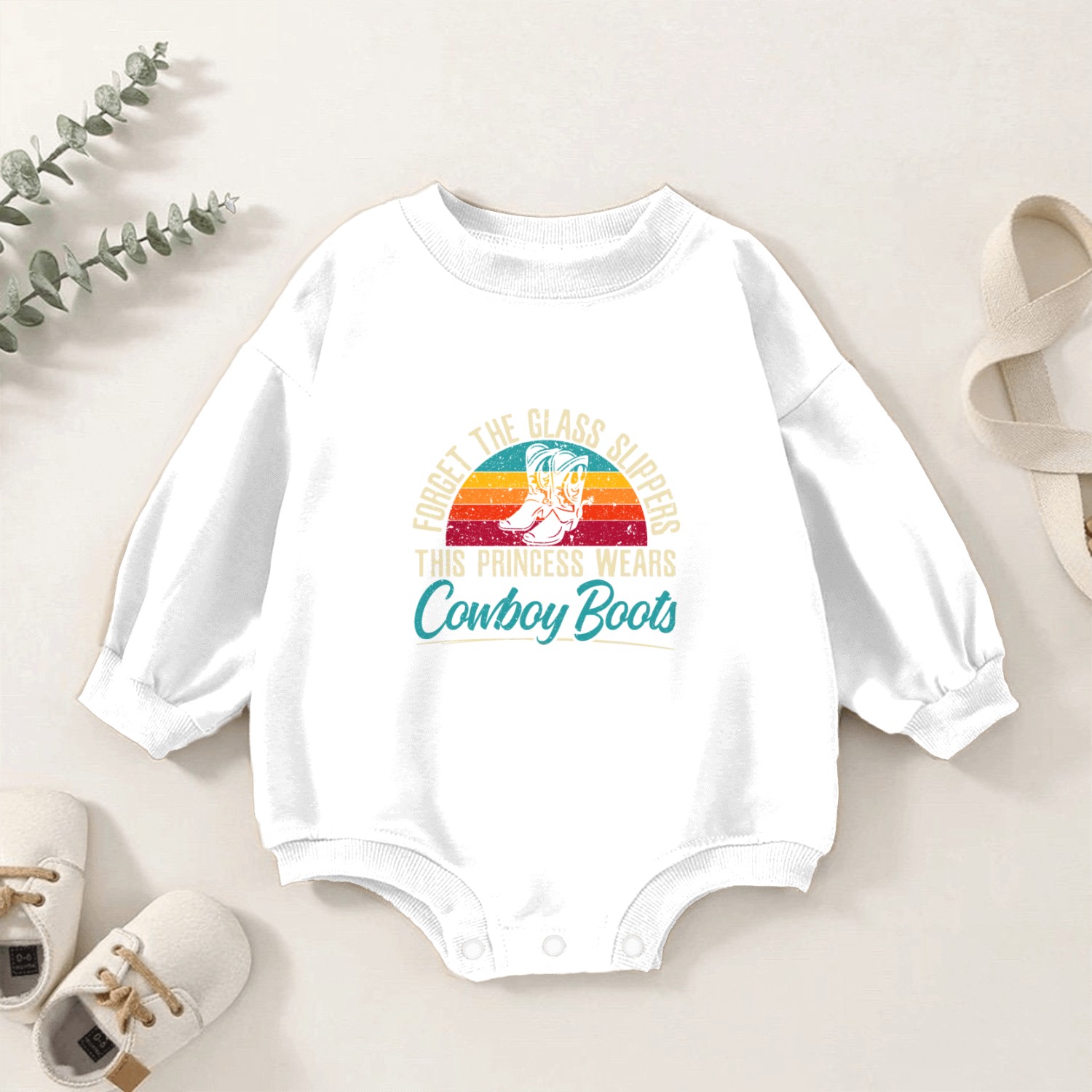 This Princess Wear Cowboy Boots Cowgirl Lover Baby Romper Sweatshirts