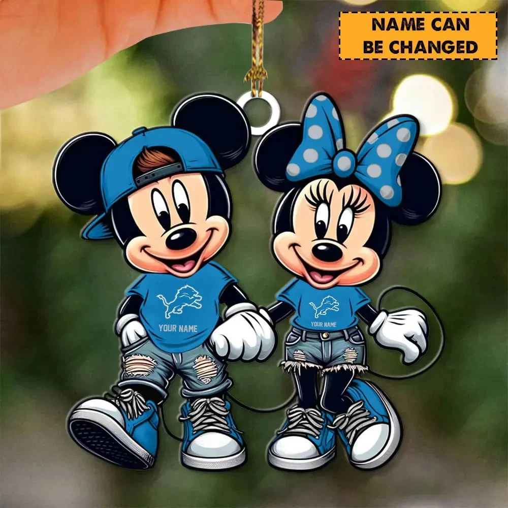 Personalized Detroit Football Team Lionss Sport Ornament, Gifts For Fans