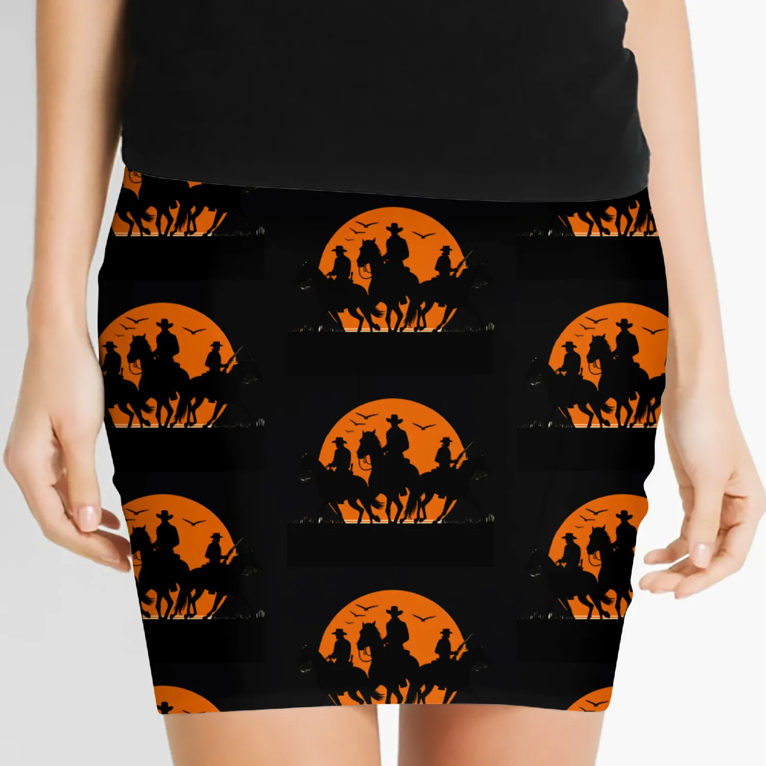 Western Sunset Ride Women's Mini Skirts