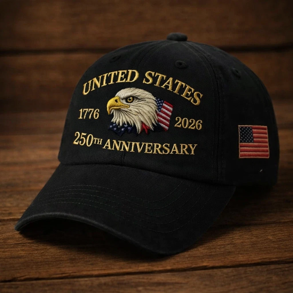 United States 250th Anniversary Red Hat,USA Embroidered Baseball Cap 1776-2026