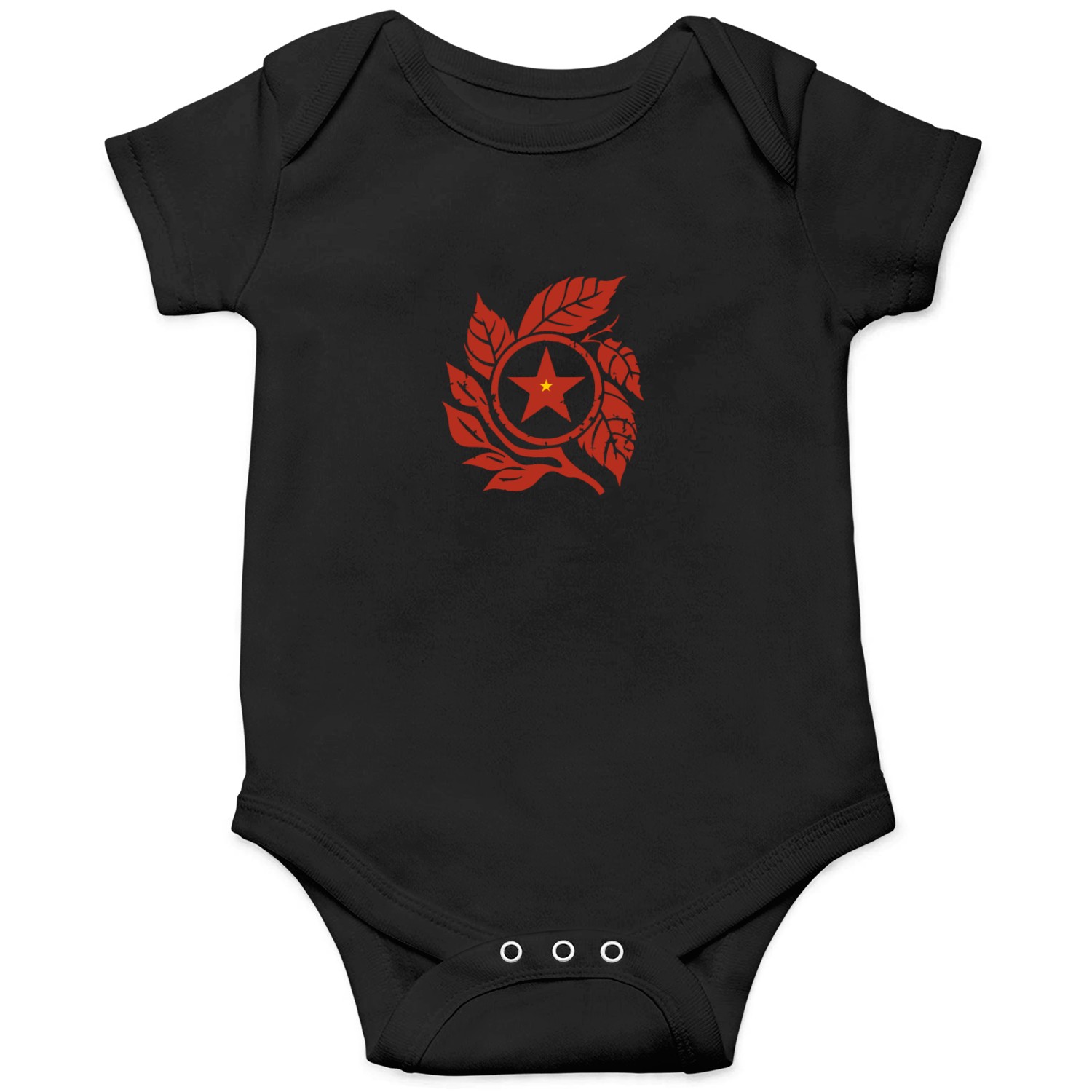 Star and Leaves Social Emblem Onesies