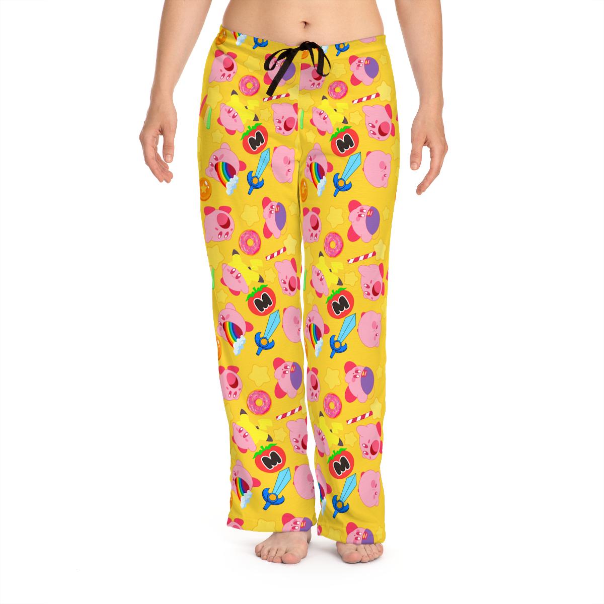 Kirby Pants, Kirby Pajama Pants, Gift For Her, for Him, Gaming Gamer Retro Gaming