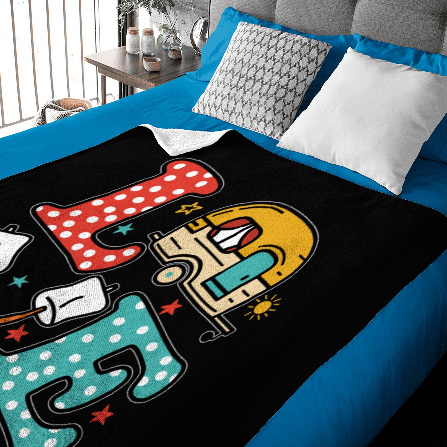Love Camping Baby Blankets