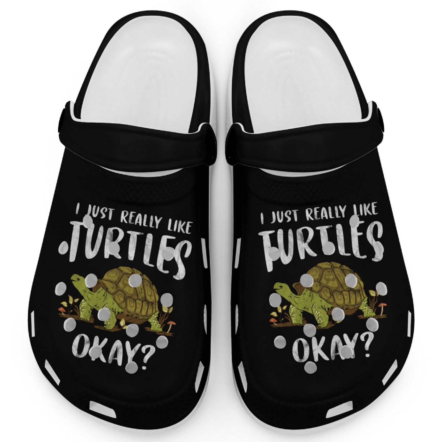 Turtle Relaxed Chilling Sea Ocean Beach Clogs