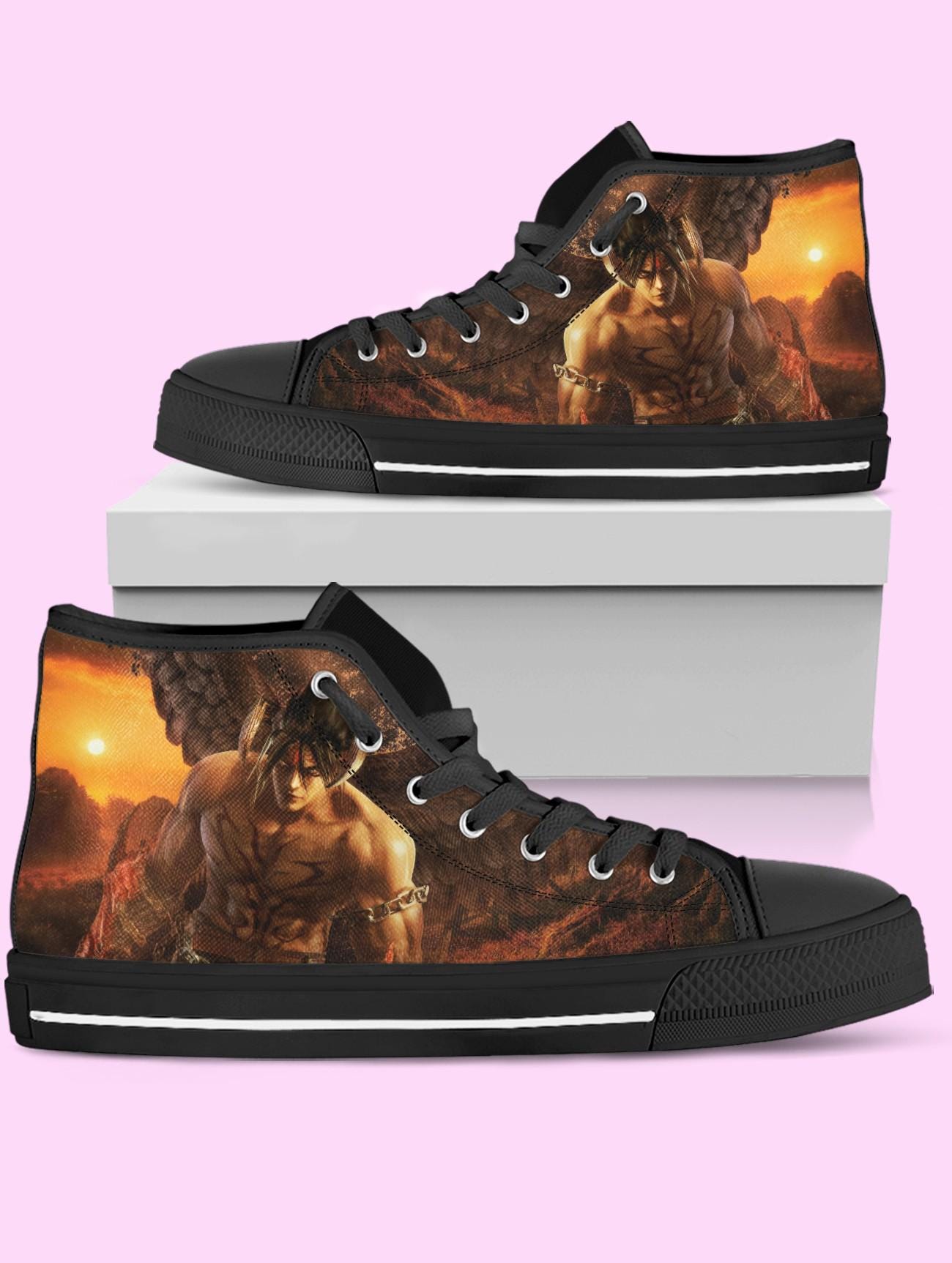 Tekken High Top Shoes, Video Game Sneakers for Women, Men