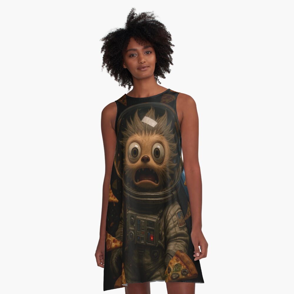 Astronaut Labubu is floating with a shocked face because he's surrounded , Gift for Her