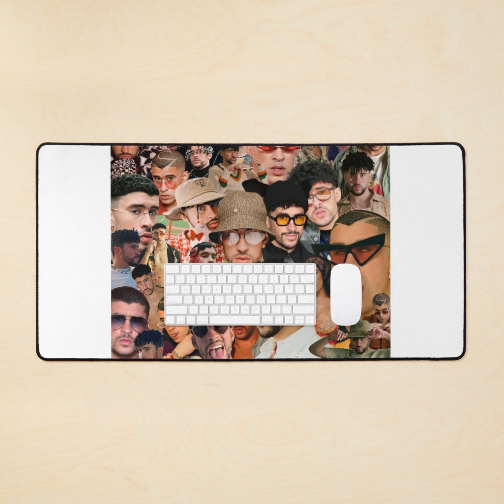 Bad Bunny collage Desk Mats, Game Accessories for Men, Women, Trending Accessories Gifts