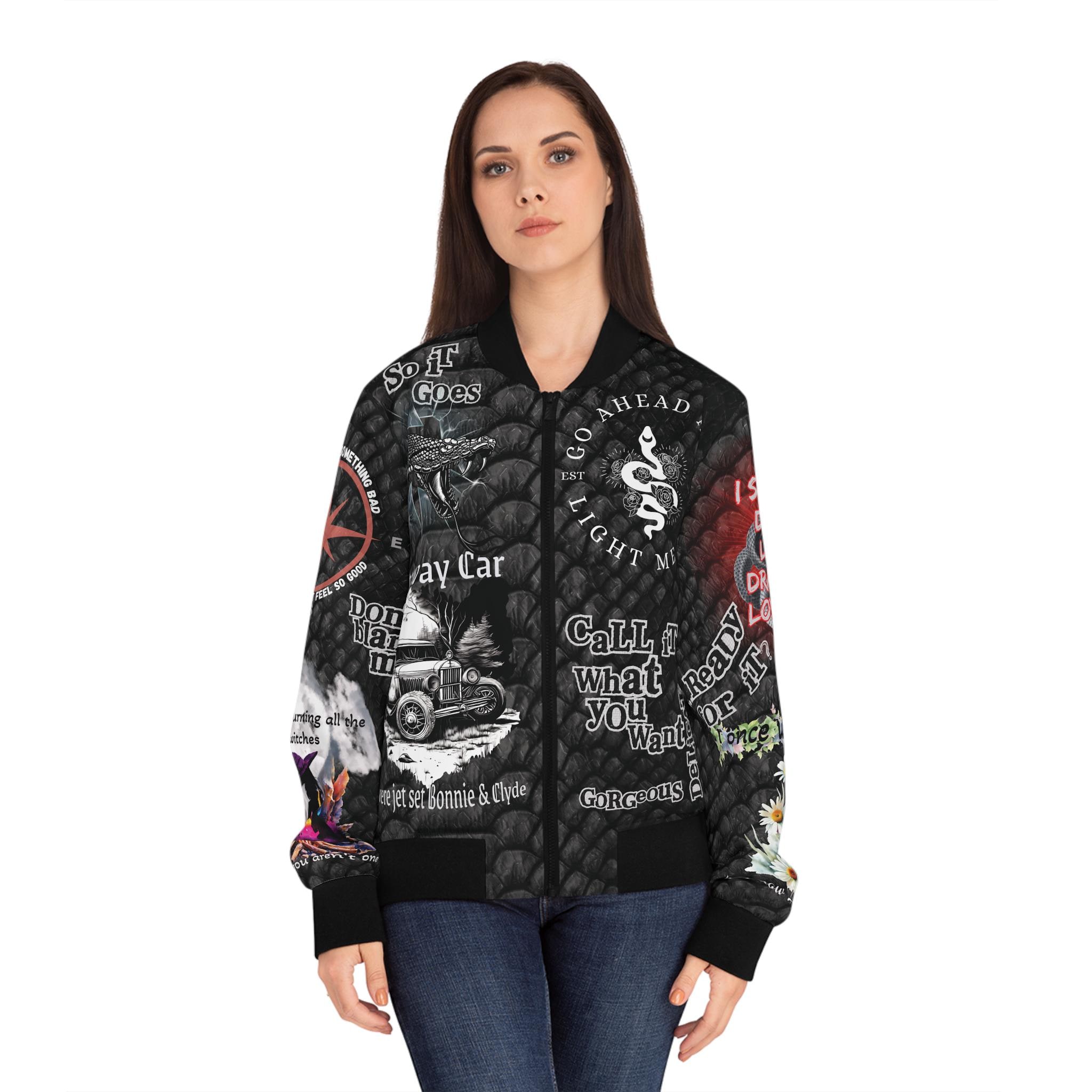 Rep jacket, reputation jacket, Women's Bomber Jacket (AOP)