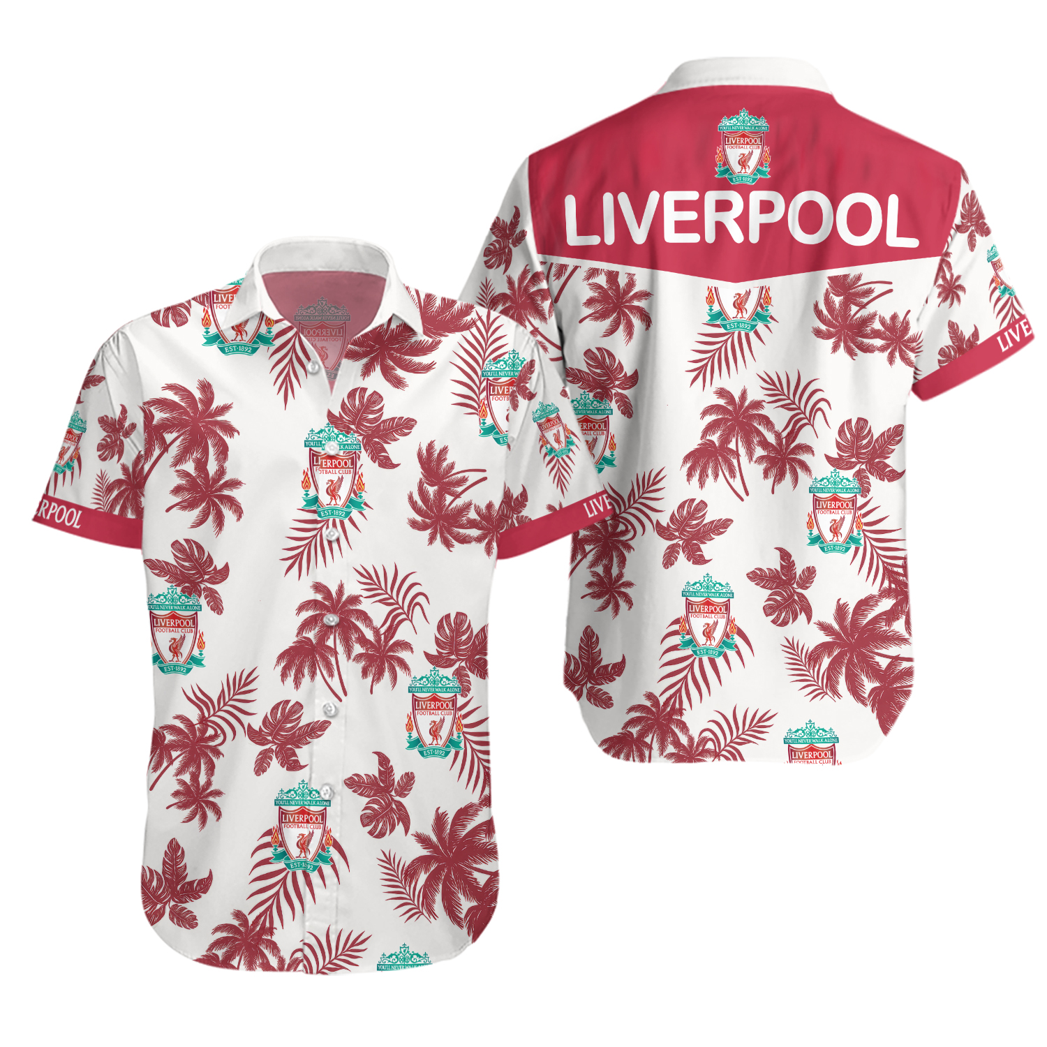 Liverpools Team Hawaiian Shirt And Short