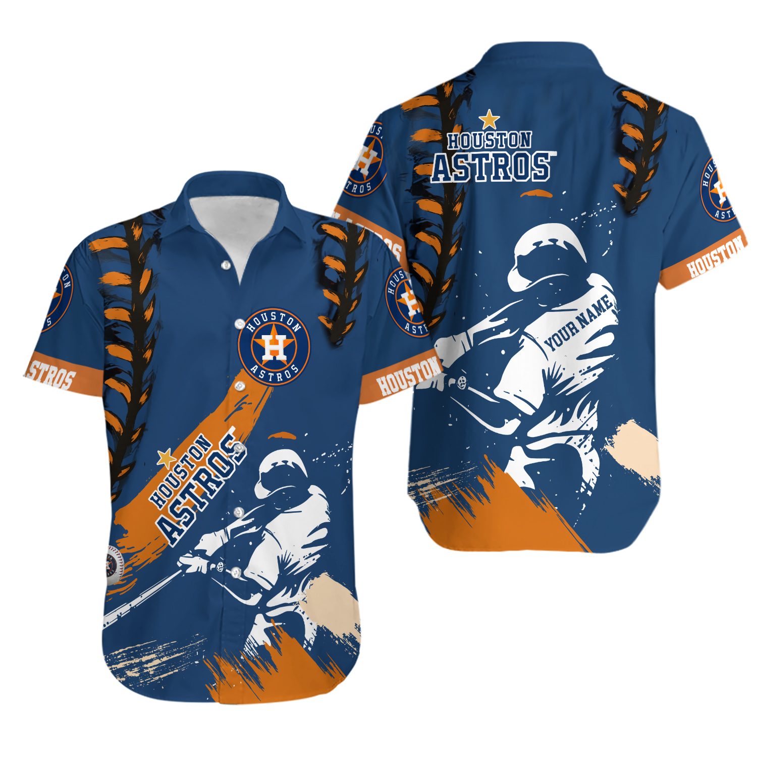 Personalized Houston Baseball Team Astross Casual Shirt