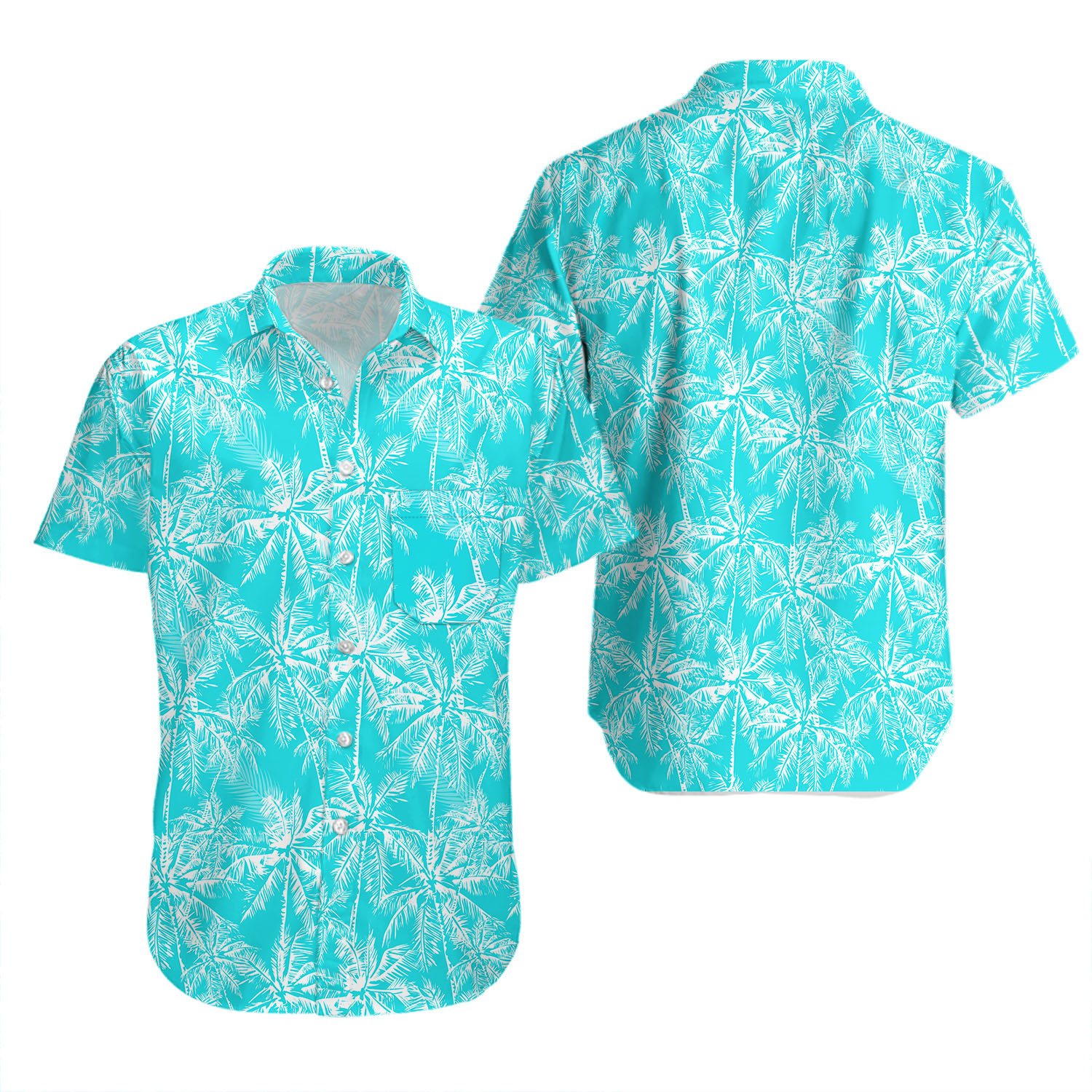 Men’s Hawaiian Short Sleeve Shirt – Casual Summer Beach Floral Button-Down