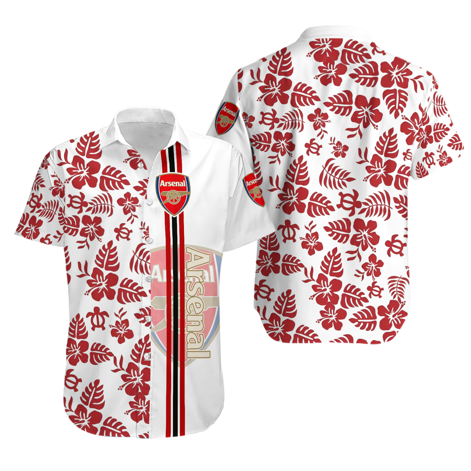 Personalized Arsenals Team Hawaiian Shirt , Button Down Full Size