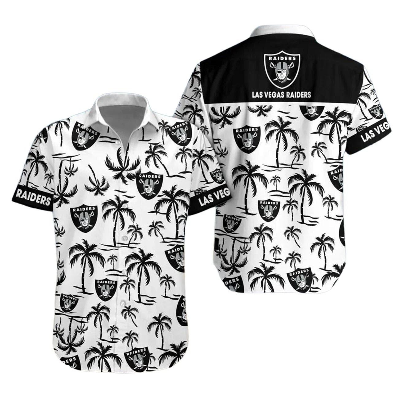 Las Vegas Football Team Raiderss Hawaiian Button Down Shirt