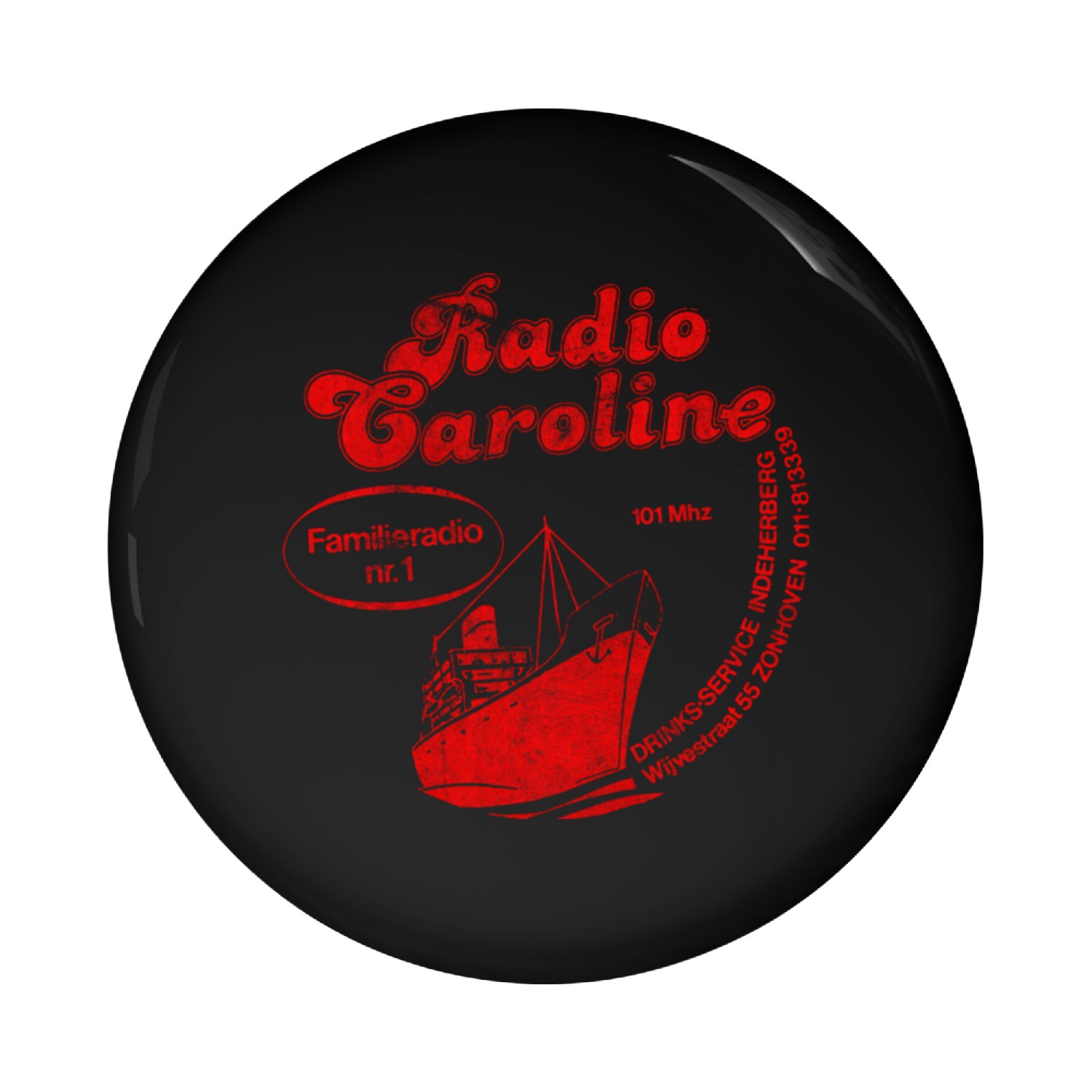 Radio Caroline Belgium Pin Buttons