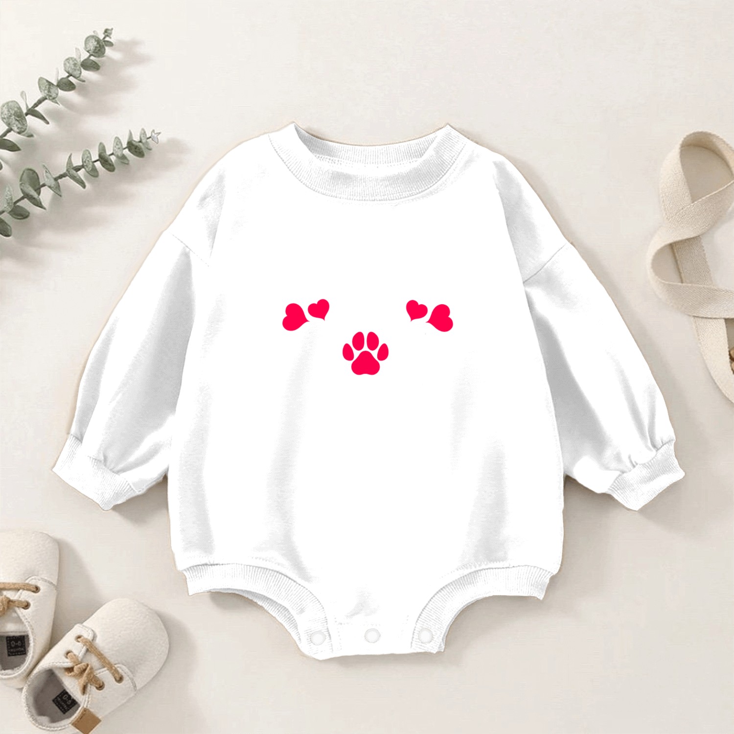 My dog is my valentine Baby Romper Sweatshirts