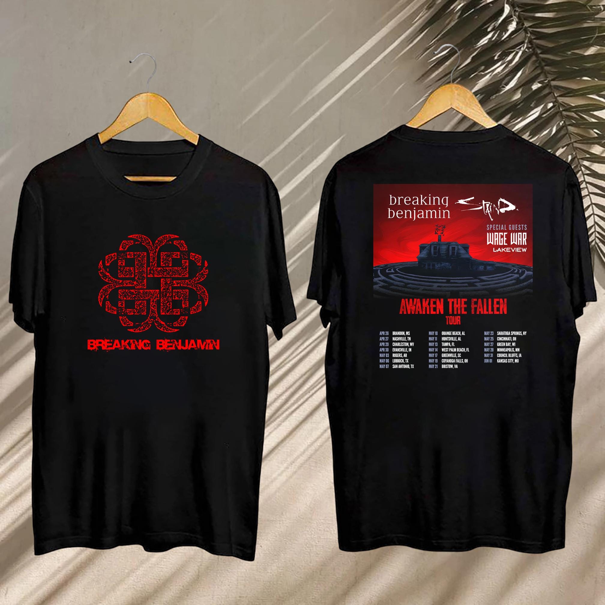 Breaking Benjamin 2025 Concert, Breaking Benjamin Awaken The Fallen 2025 Tour Shirt, Breaking Benjamin Fan Shirt, Breaking Benjamin Merch