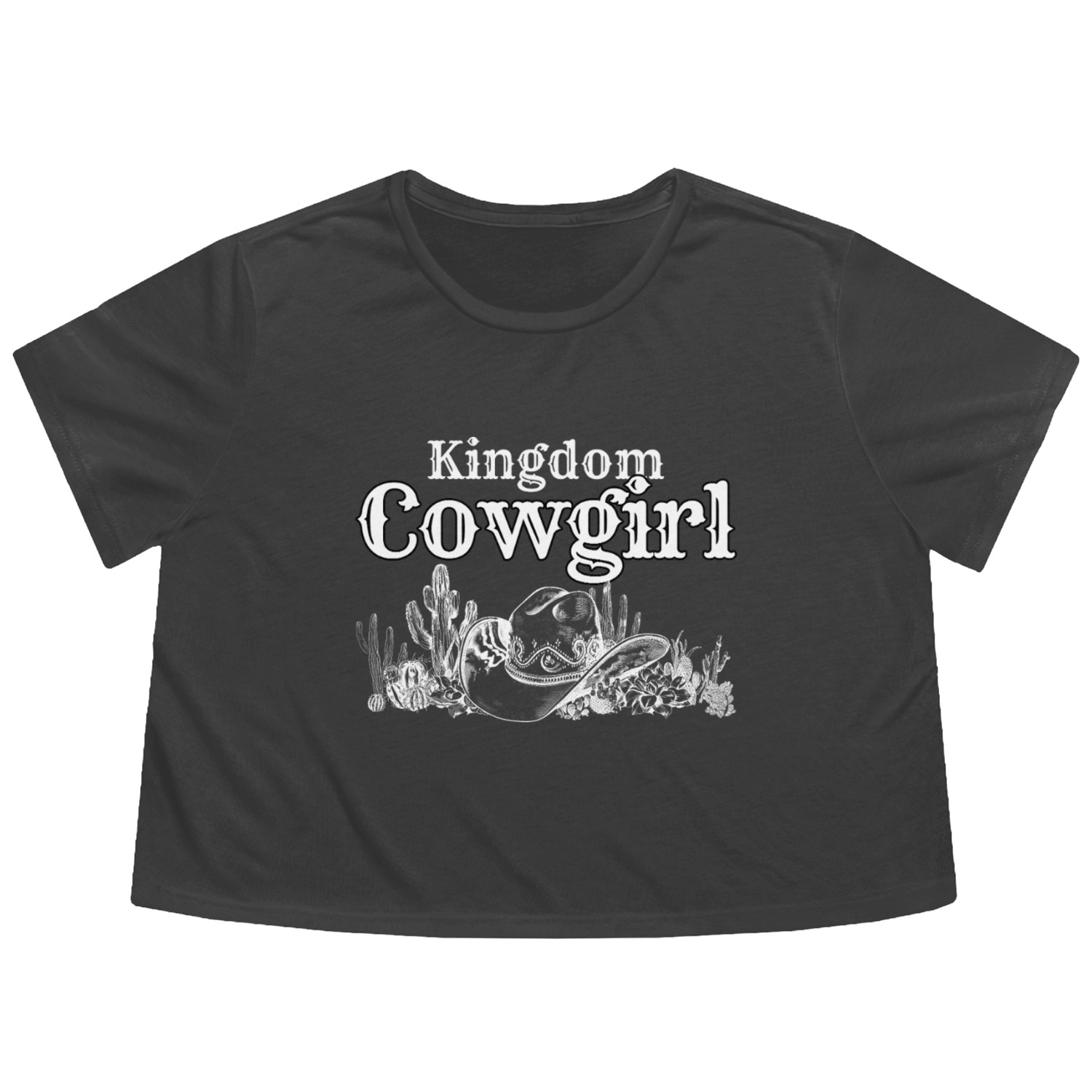 Kingdom Cowgirl Christian Vintage Country Wear Flowy Cropped Tees