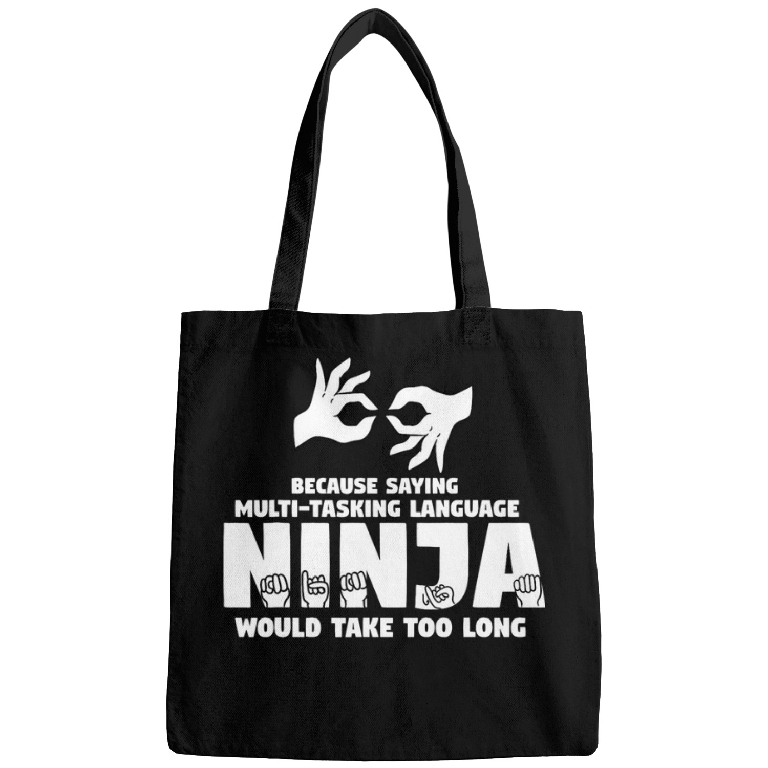 ASL Ninja American Sign Language Hand Alpahabet Interpreter Bags